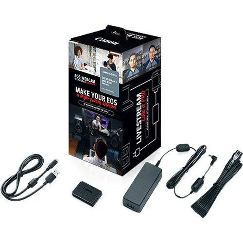 Canon EOS Webcam Accessories Starter Kit for EOS M50, M50 Mark II & M200 Mirrorless Digital Cameras