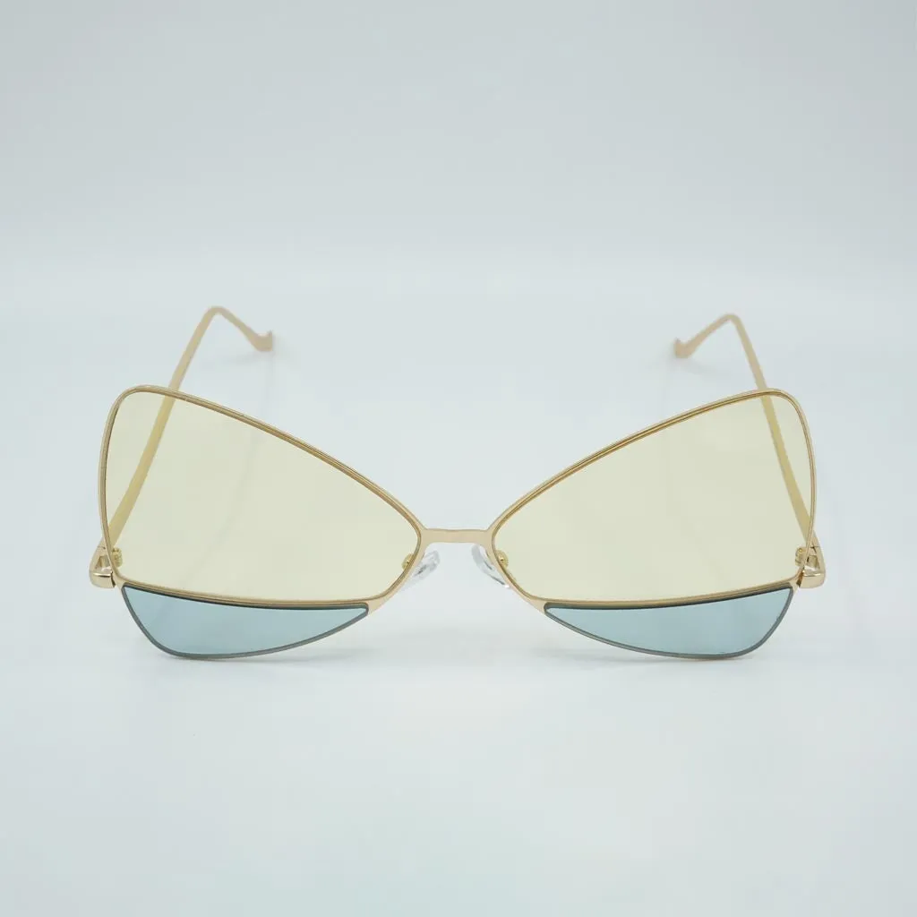 Cathy Metal Full Frame Two Tone Sunglasses