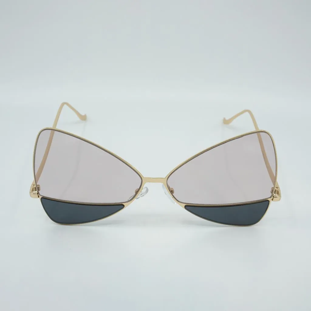 Cathy Metal Full Frame Two Tone Sunglasses