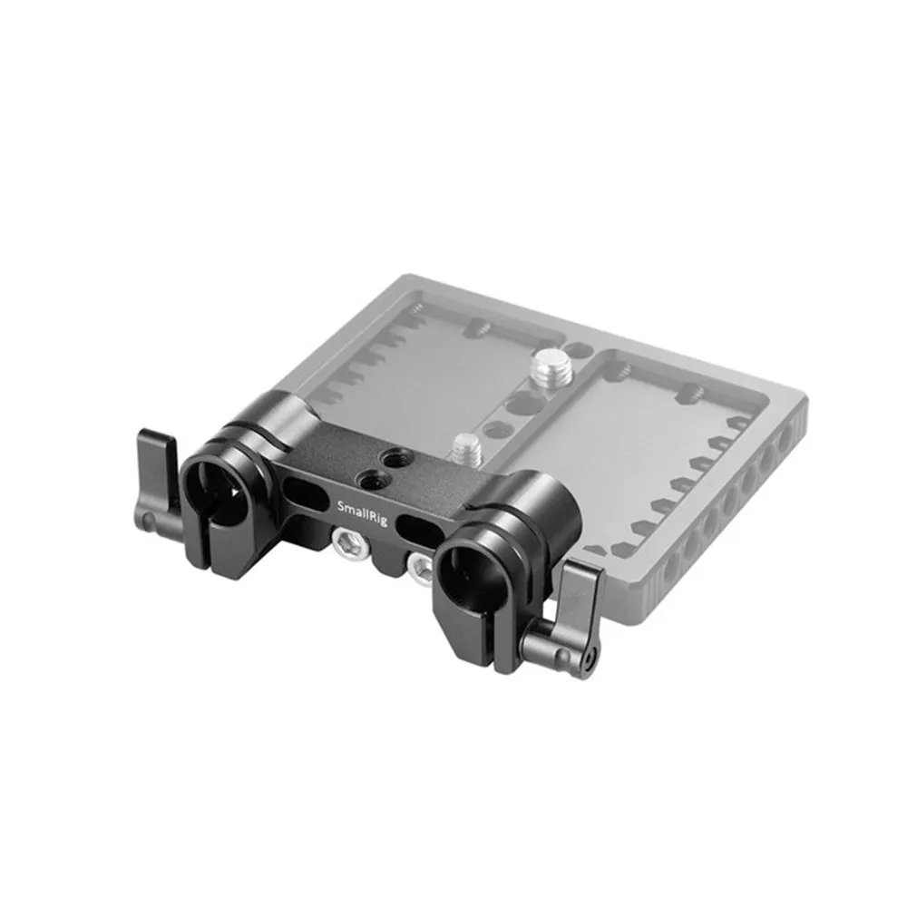 [CLEARANCE] SmallRig Dual 15mm Rod Clamp Bracket with 1/4"-20 Mounting Threads, 2 Locking Levers for Camera Lens Support, Follow Focus System, Matte Box and Zoom Motor 1943