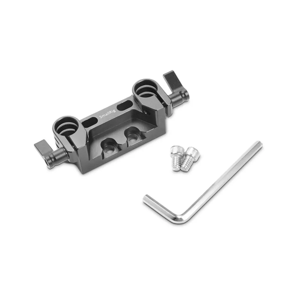 [CLEARANCE] SmallRig Dual 15mm Rod Clamp Bracket with 1/4"-20 Mounting Threads, 2 Locking Levers for Camera Lens Support, Follow Focus System, Matte Box and Zoom Motor 1943