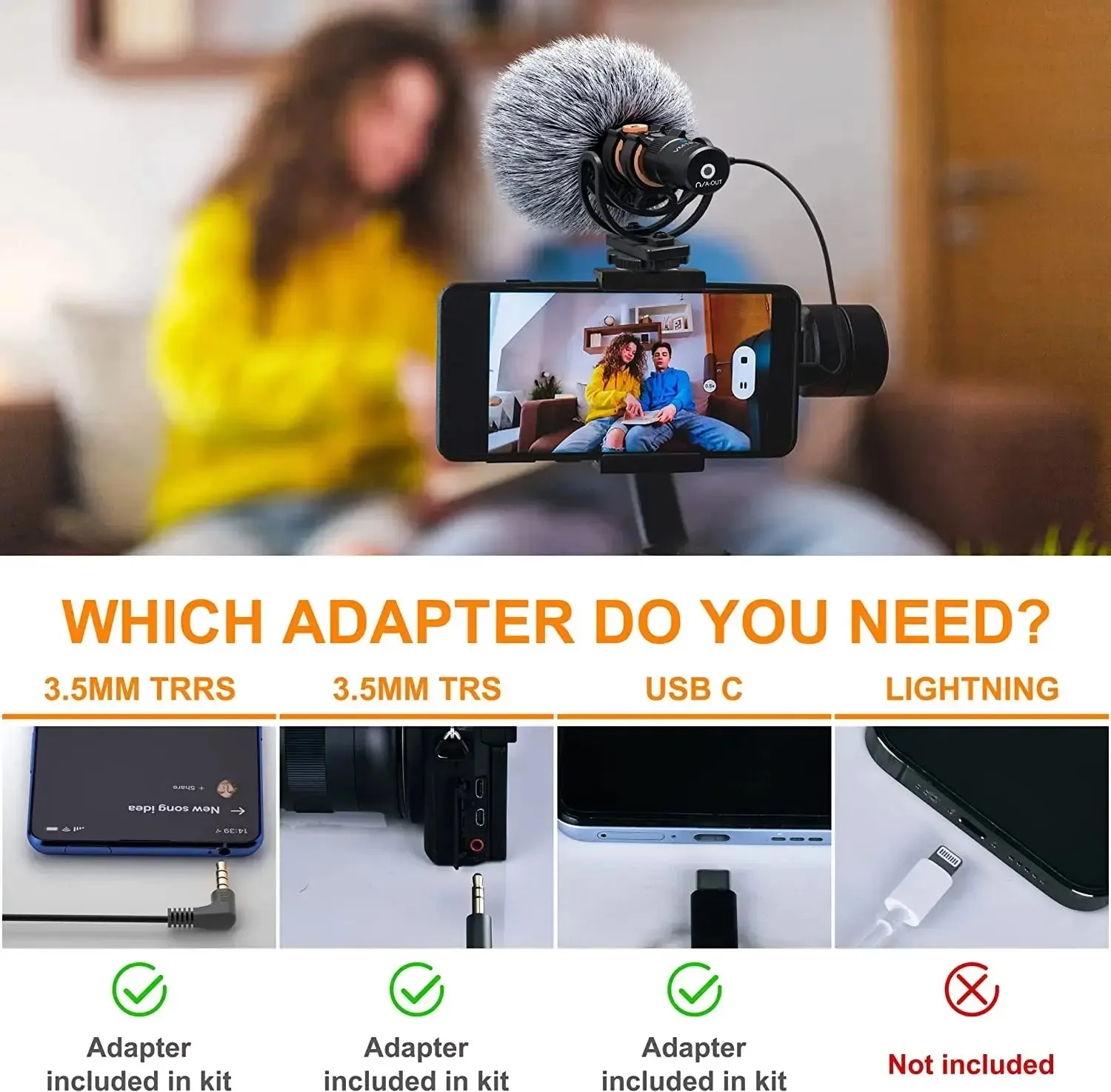 Comica VM10 PRO On-Camera Shotgun Microphone for Android iPhone DSLR Camera Gopro DJI Action 3