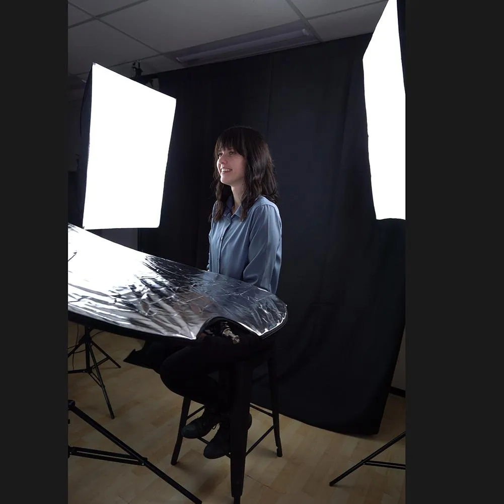 Complete Photography & Videography Kit with 3 Cotton Muslins Backdrop - Bundle