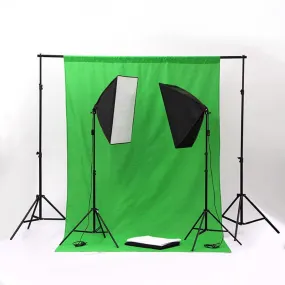 Complete Photography & Videography Kit with 3 Cotton Muslins Backdrop - Bundle