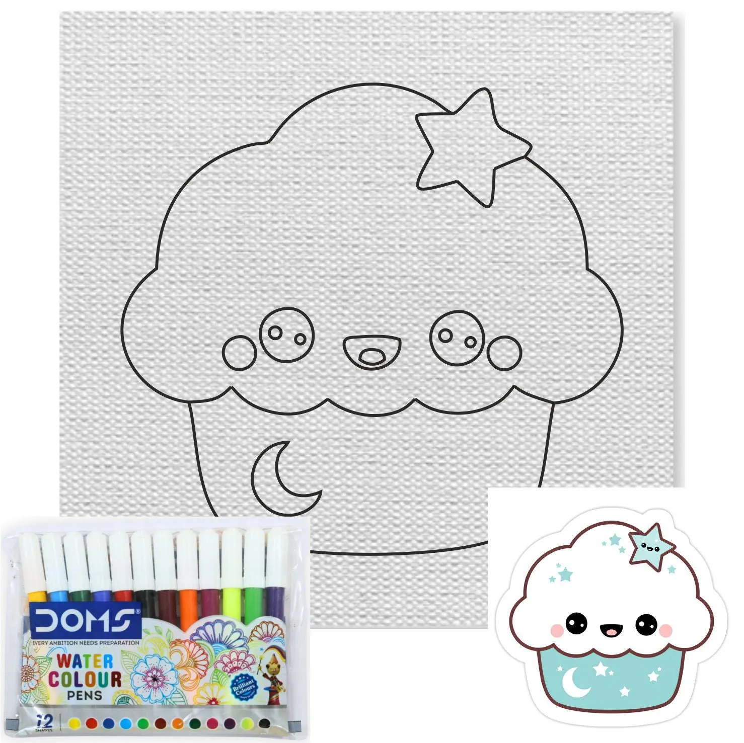 Cup Cake Canvas Kit