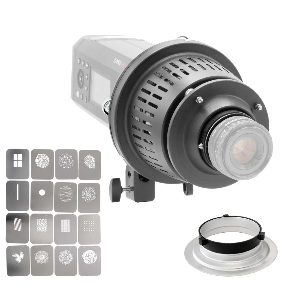 EF-Mount Optical Snoot Spot Projector II with Canon EF