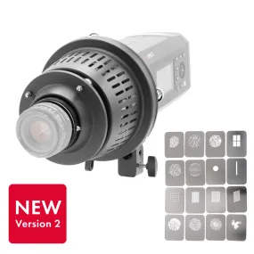 EF-Mount Optical Snoot Spot Projector II with Canon EF
