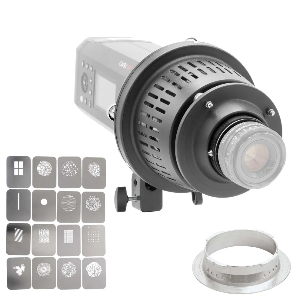 EF-Mount Optical Snoot Spot Projector II with Canon EF