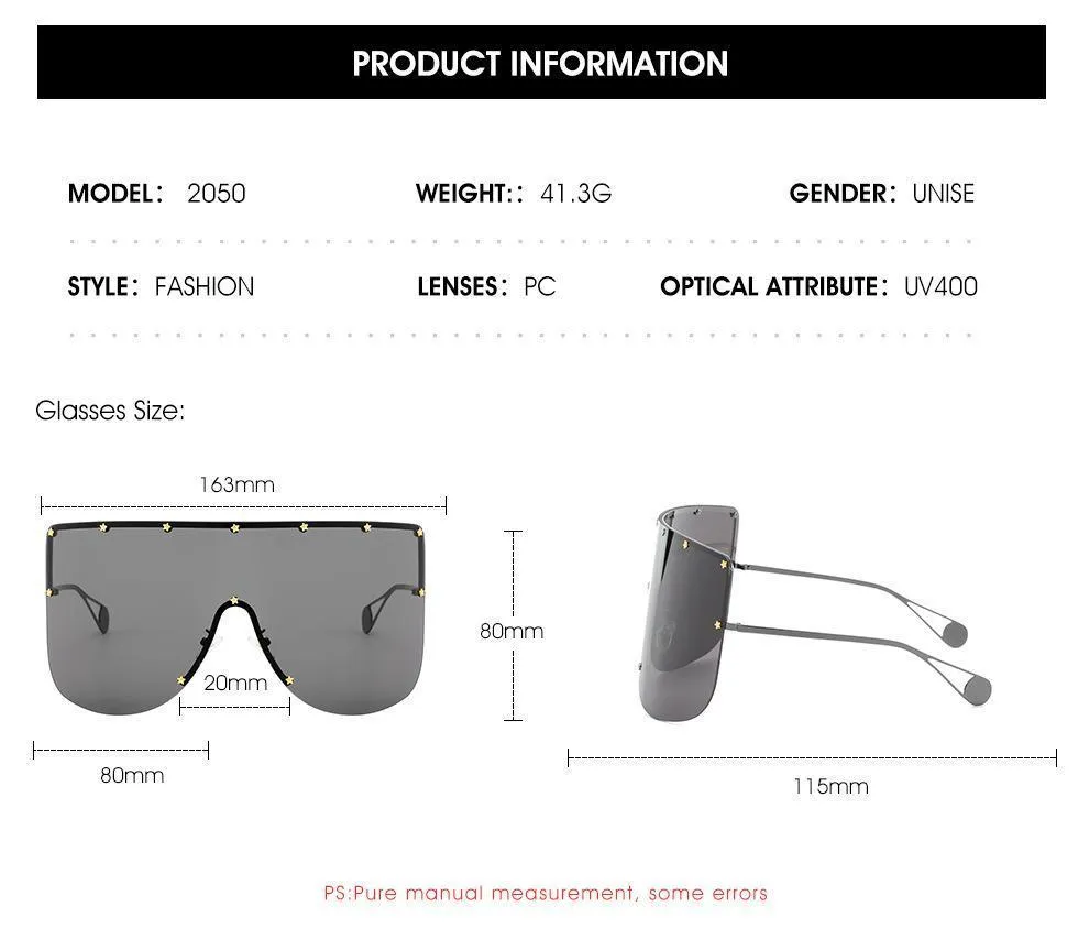 Elaiza Oversized Sunglasses - Brown Gradient