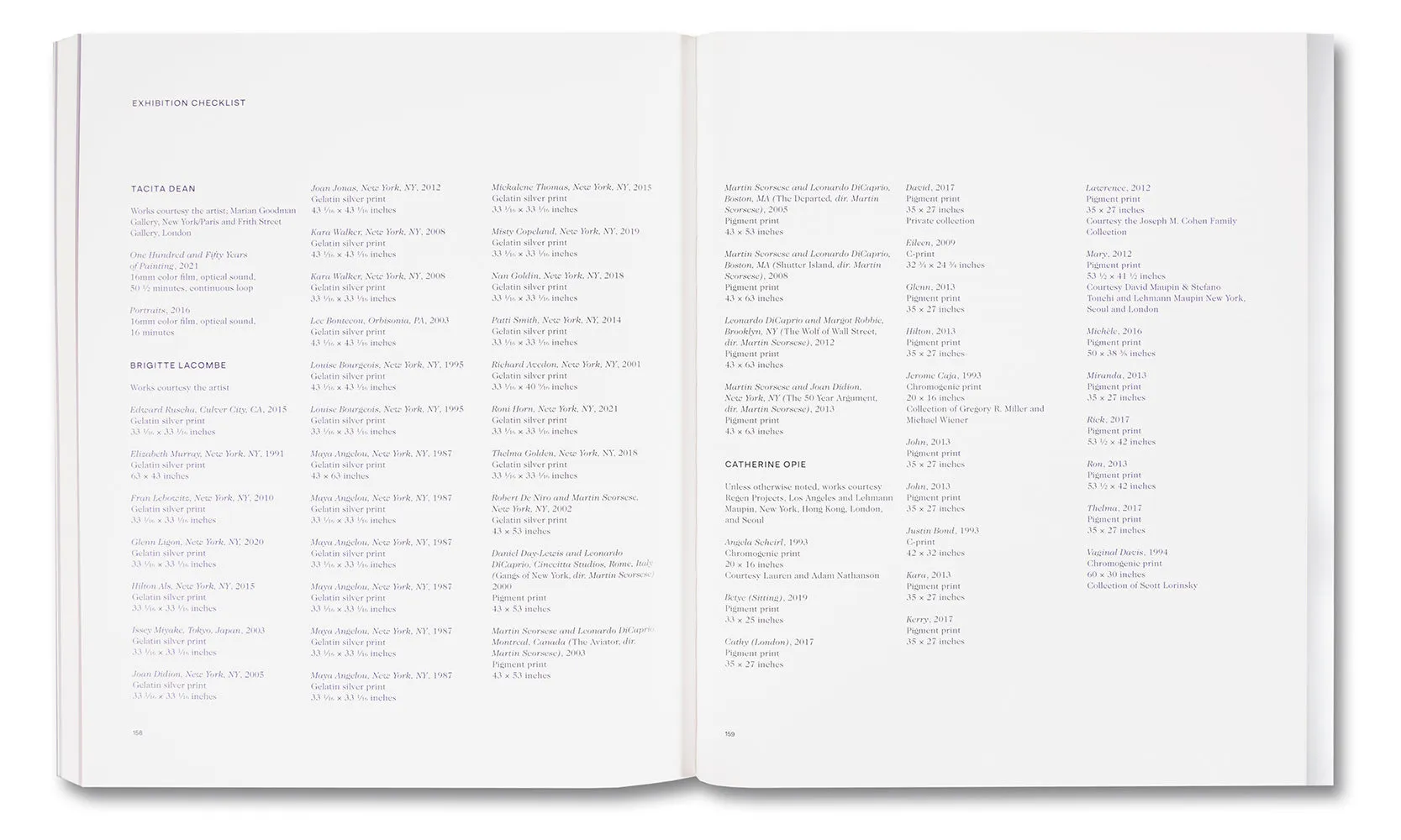 Face to Face: Portraits of Artists by Tacita Dean, Brigitte Lacombe, and Catherine Opie