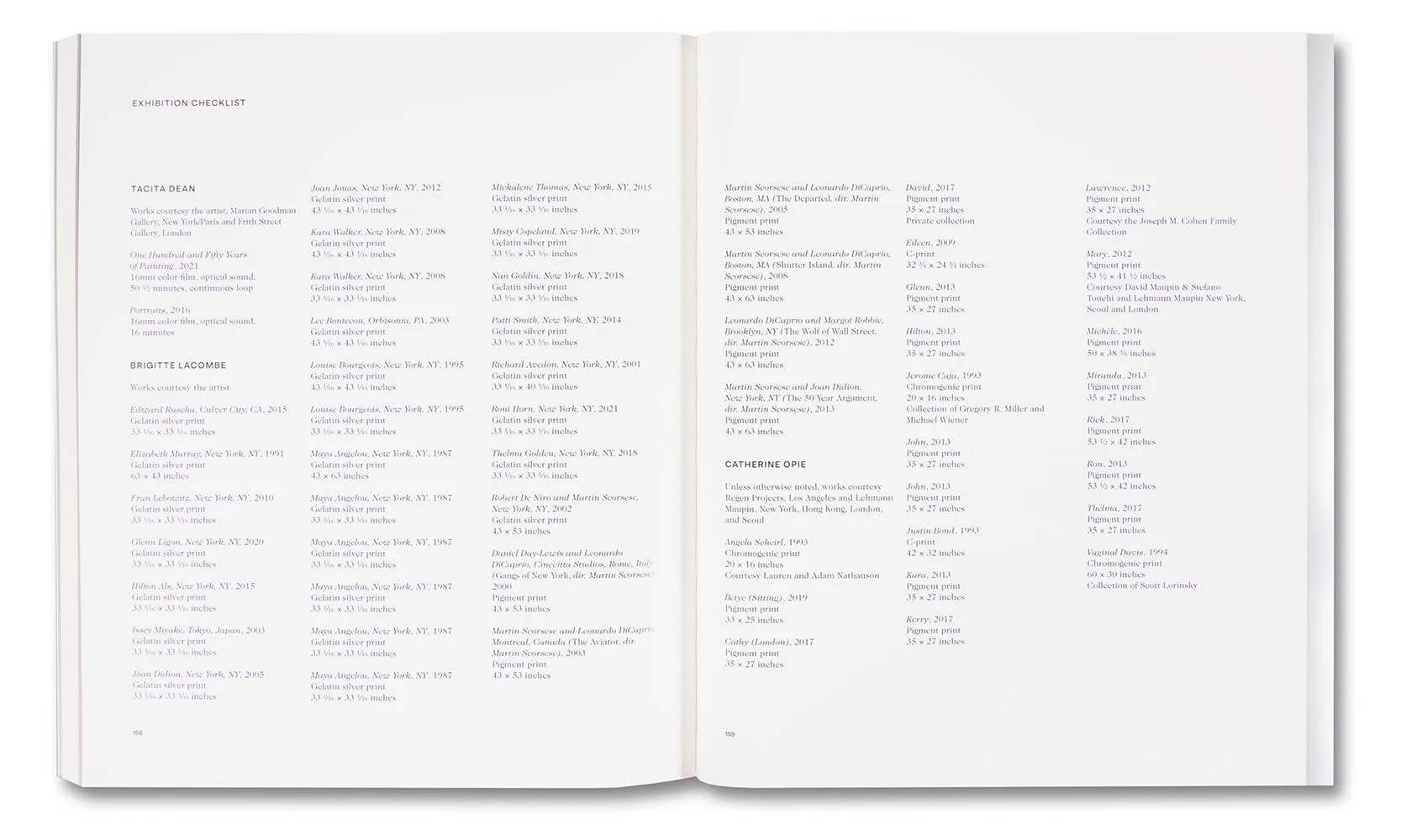 Face to Face: Portraits of Artists by Tacita Dean, Brigitte Lacombe, and Catherine Opie