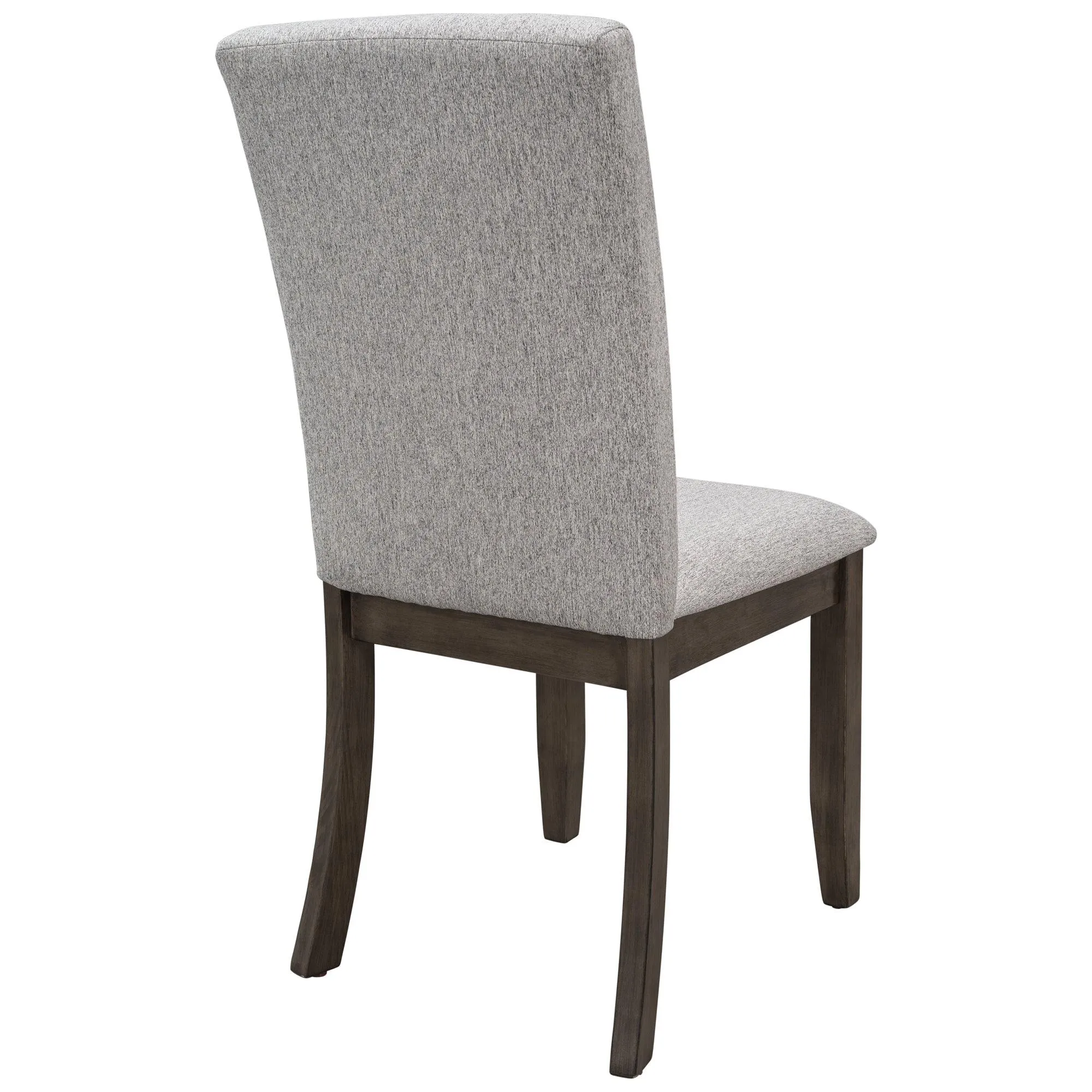Farmhouse 5-Piece Wood Dining Table Set for 4, Kitchen Furniture Set with 4 Upholstered Dining Chairs for Small Places, Gray Table Gray Chair