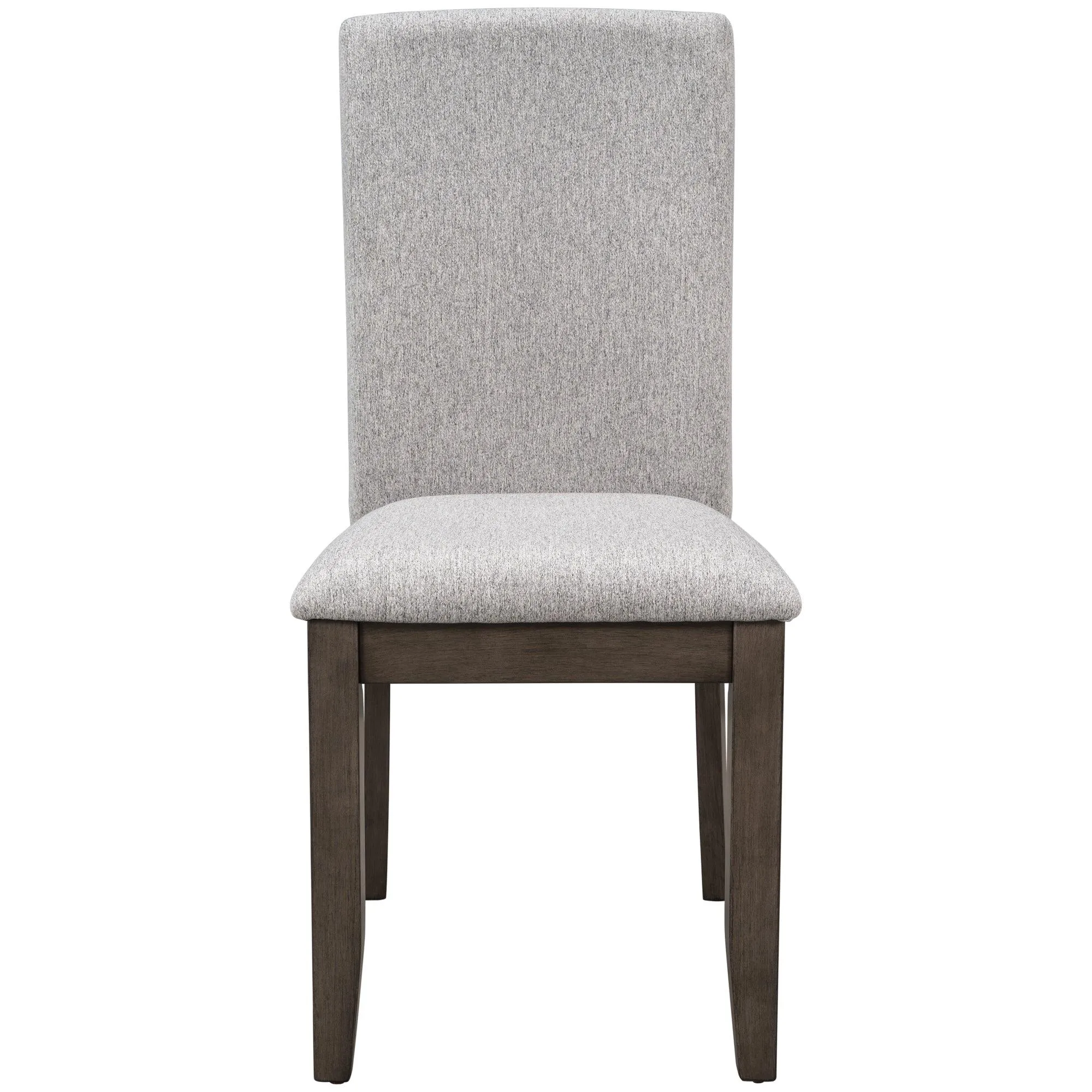 Farmhouse 5-Piece Wood Dining Table Set for 4, Kitchen Furniture Set with 4 Upholstered Dining Chairs for Small Places, Gray Table Gray Chair