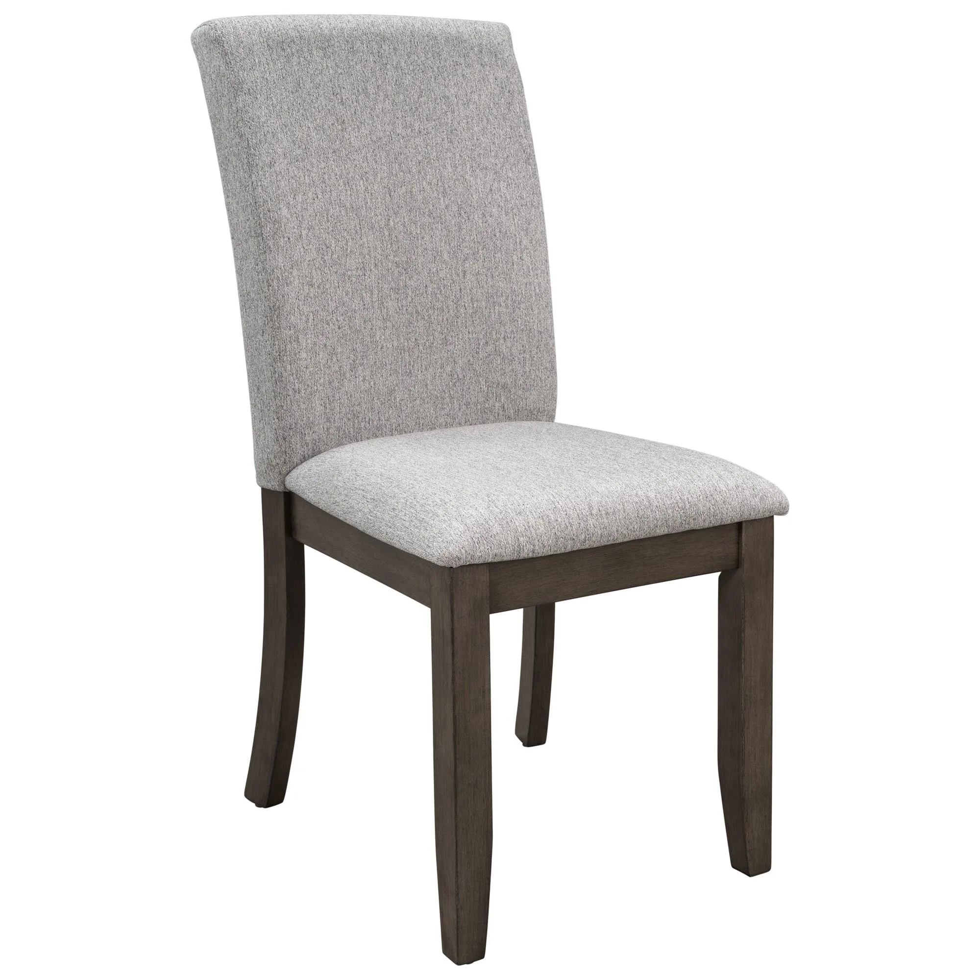 Farmhouse 5-Piece Wood Dining Table Set for 4, Kitchen Furniture Set with 4 Upholstered Dining Chairs for Small Places, Gray Table Gray Chair