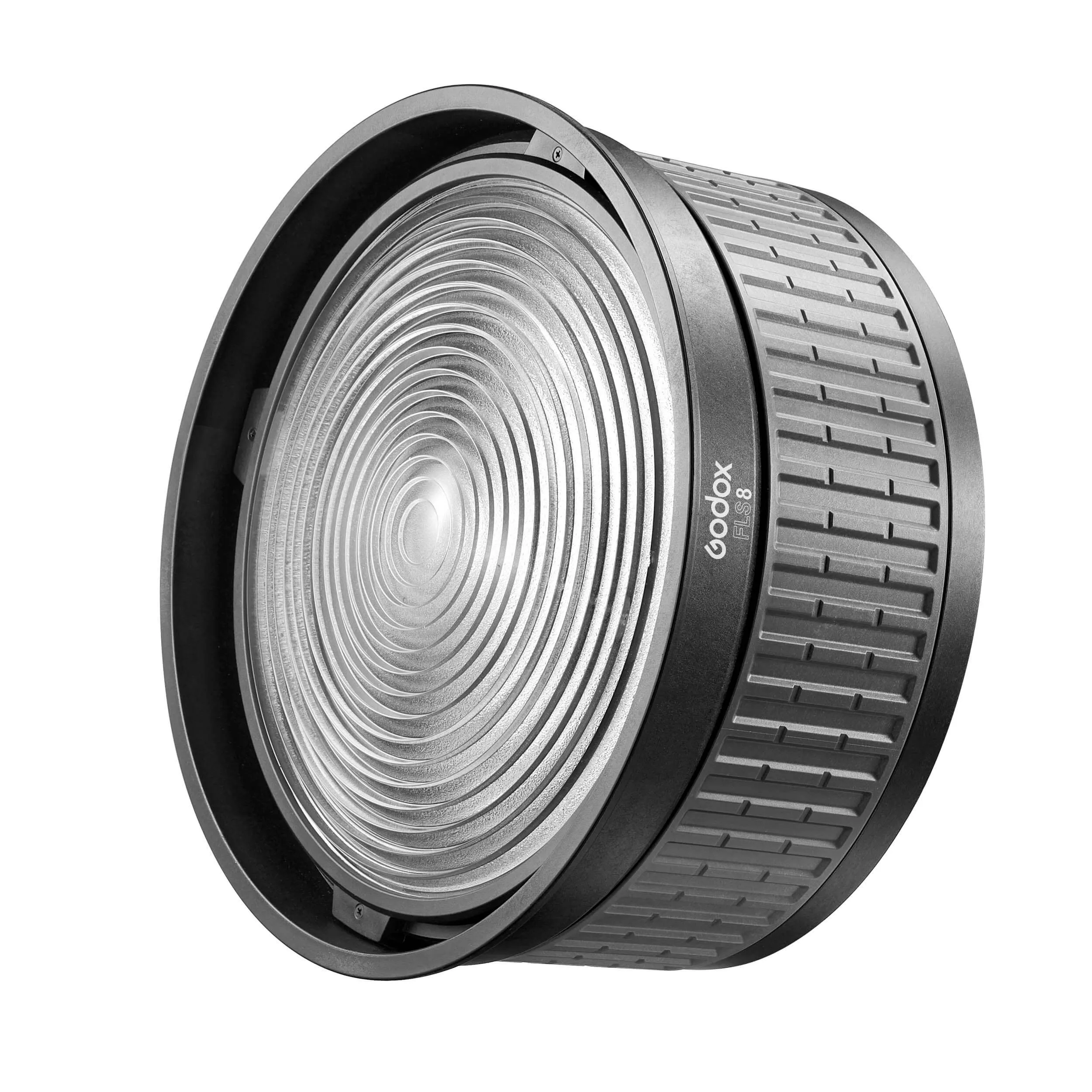 FLS8 8" Optical Fresnel Lens  with LB-01 Barn Doors (S-Type Fitting)