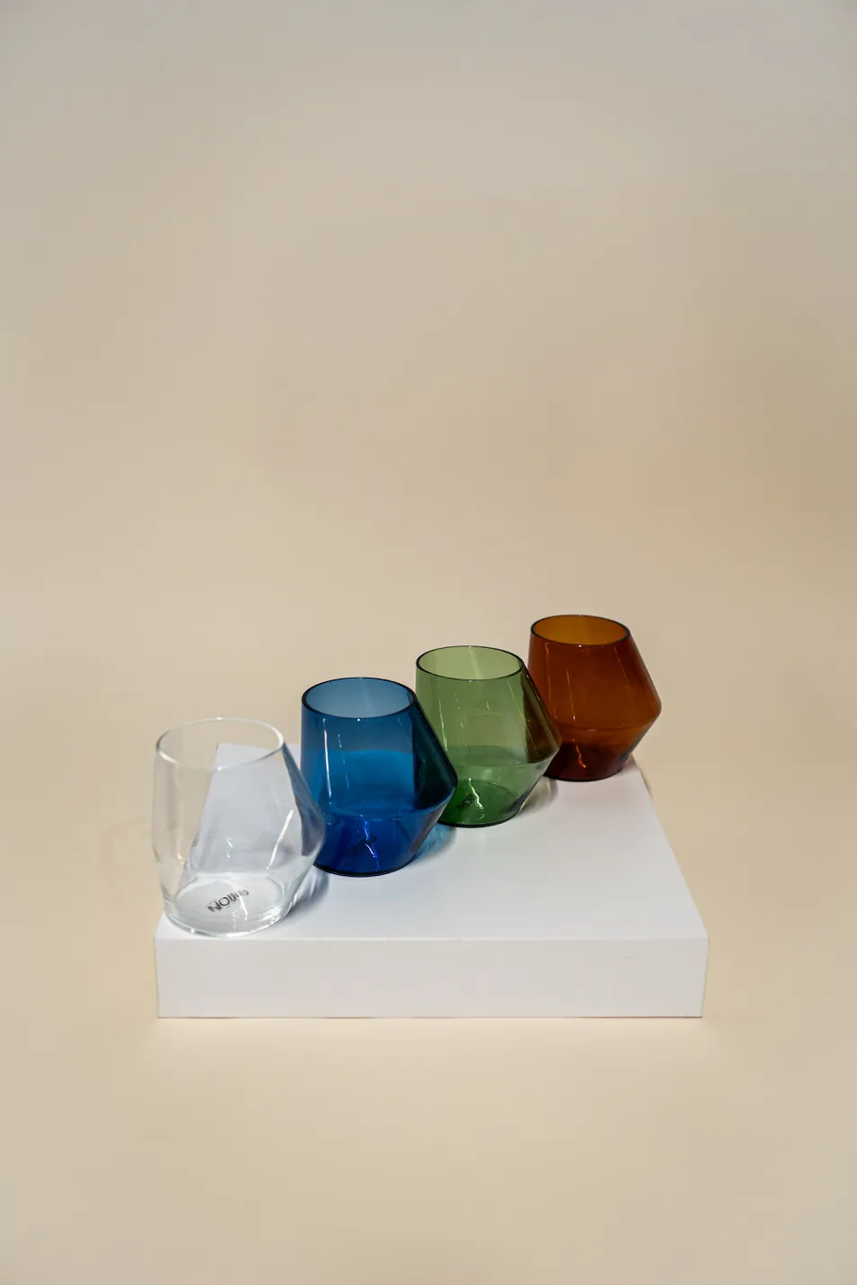 Green Double Stack Glass Cup