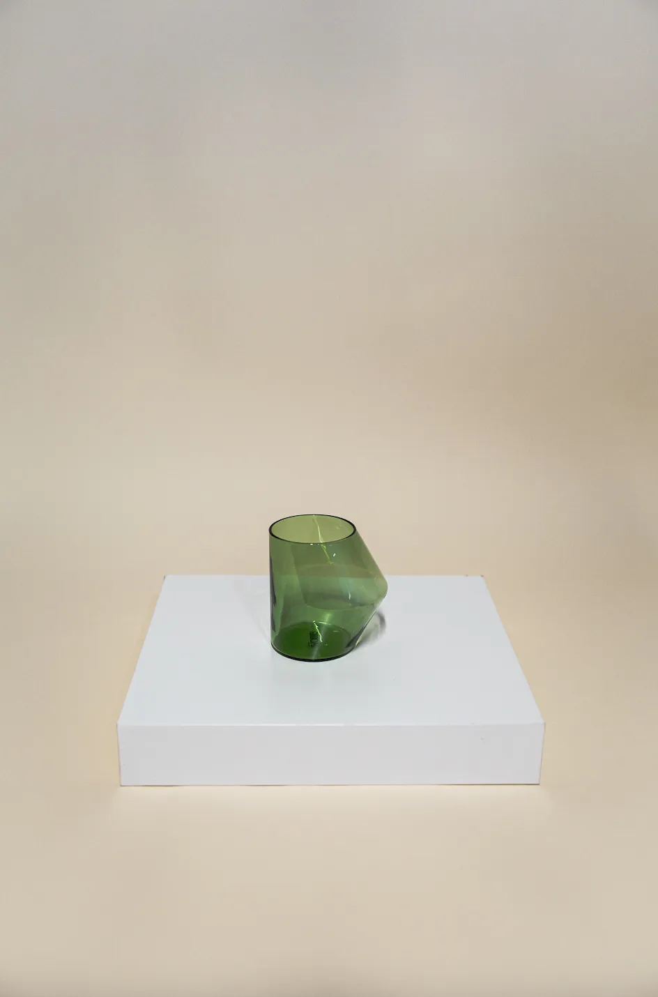 Green Double Stack Glass Cup