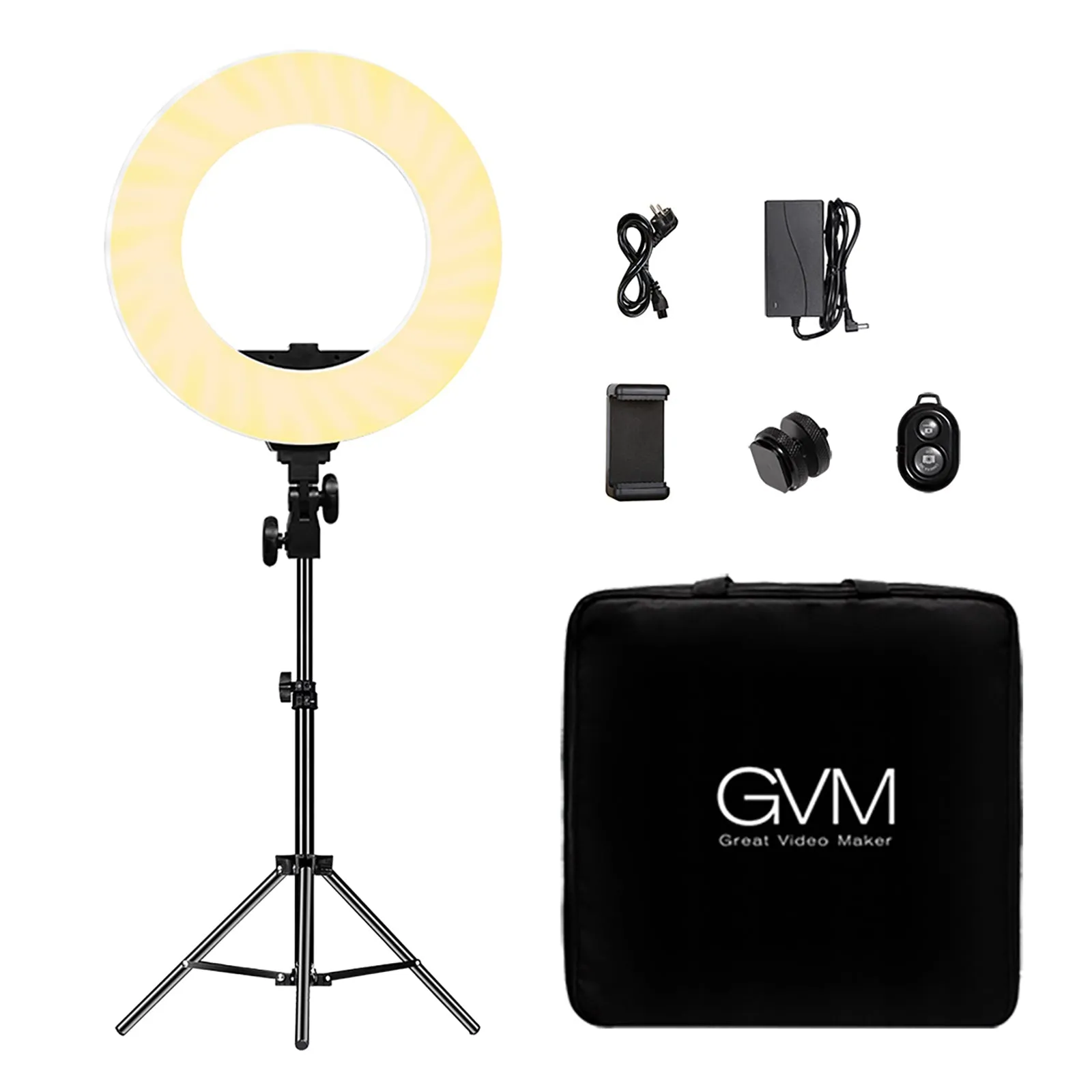 GVM-18S 55W High Power Bi-Color LED Ring Light Kit (18")