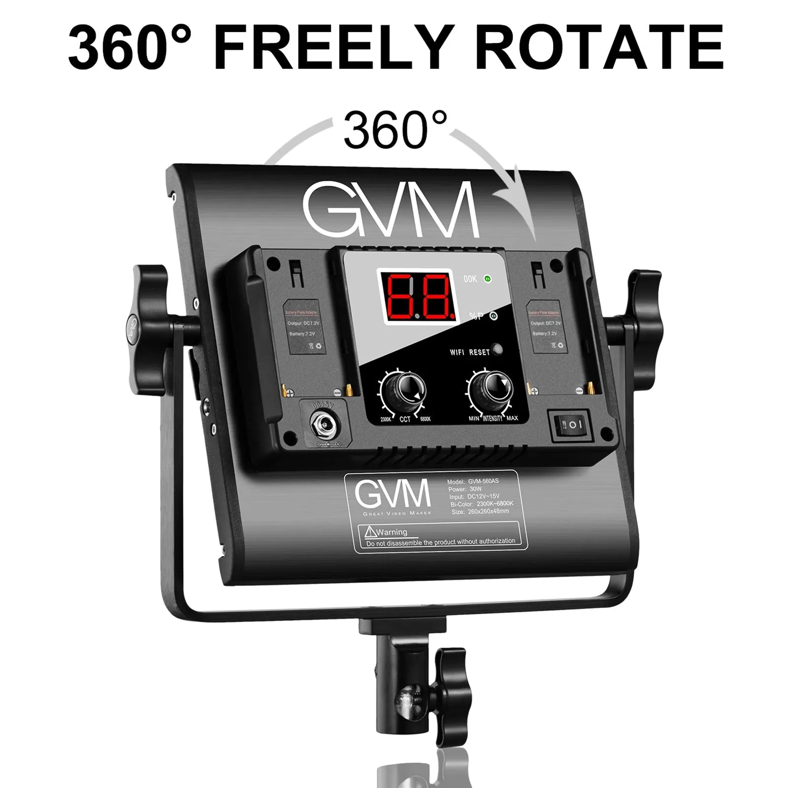GVM-560AS 30W High Beam Bi-Color LED Video Soft Light