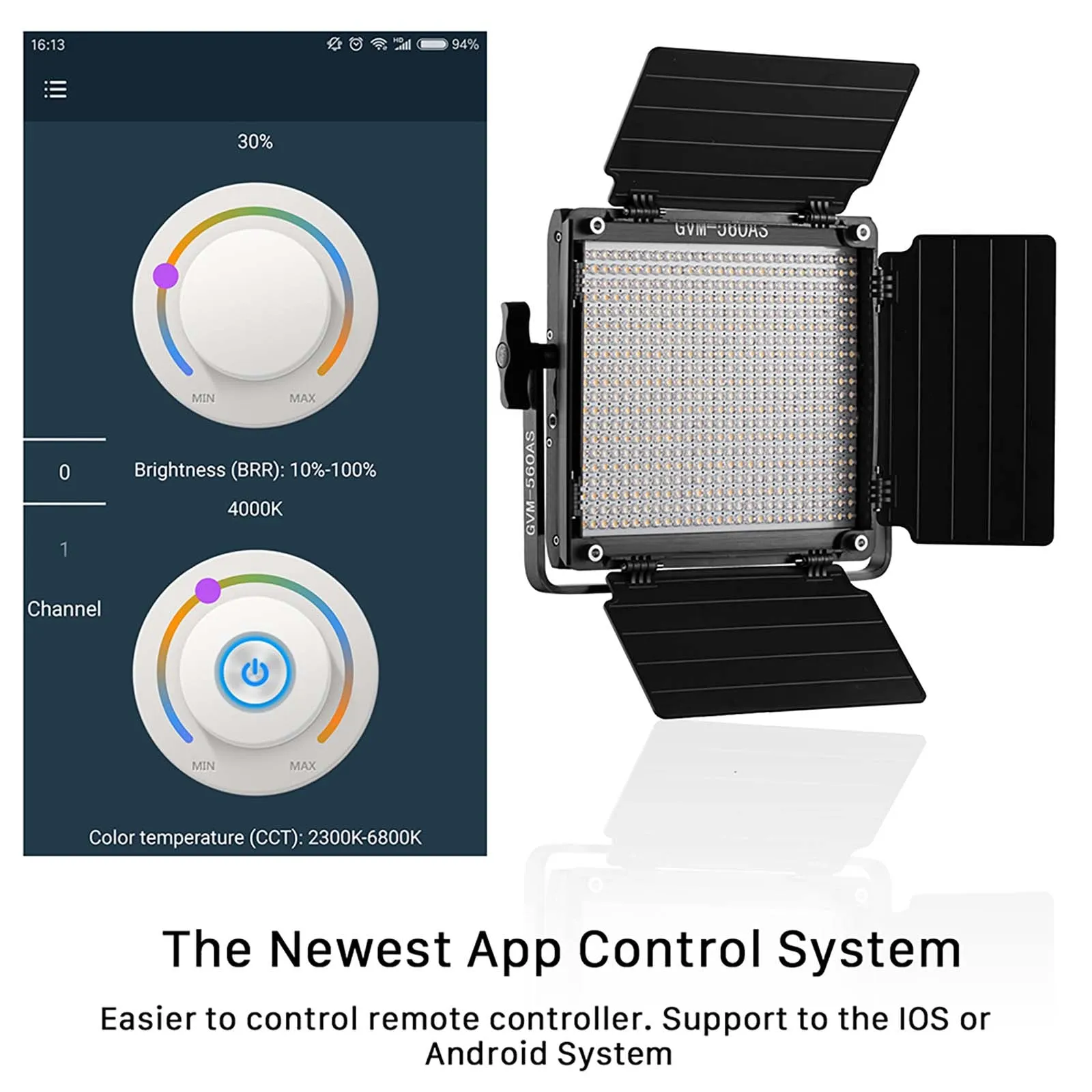 GVM-560AS 30W High Beam Bi-Color LED Video Soft Light