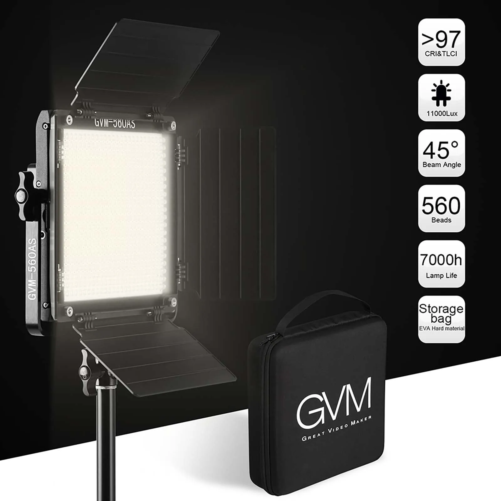 GVM-560AS 30W High Beam Bi-Color LED Video Soft Light