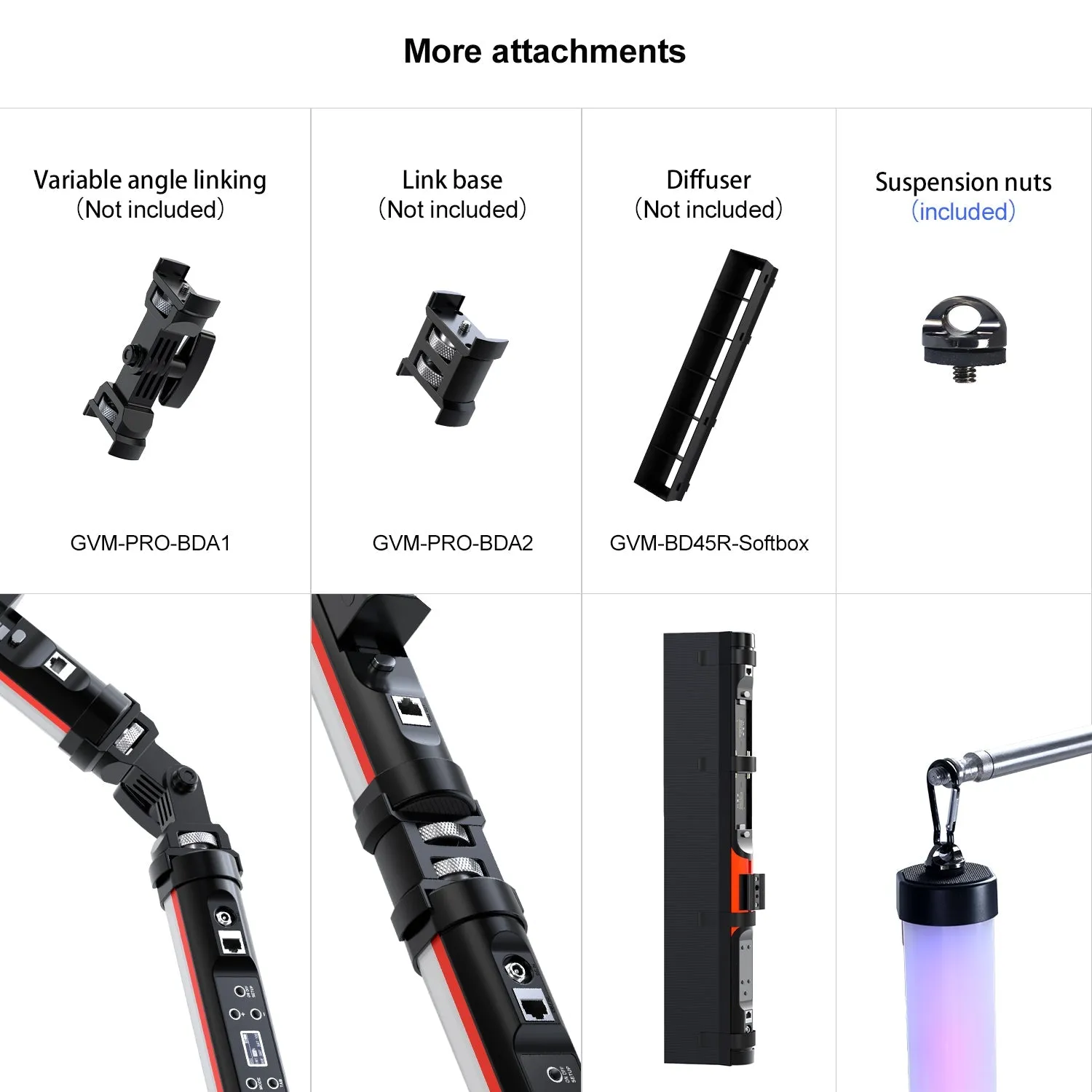 GVM BD25R/BD45R RGB & Bi-color Colorful Tube light