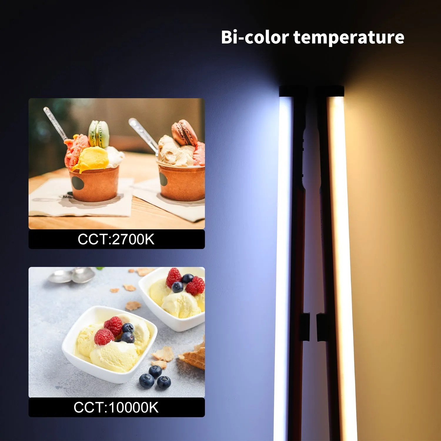 GVM BD45R RGB & Bi-color Colorful tube light