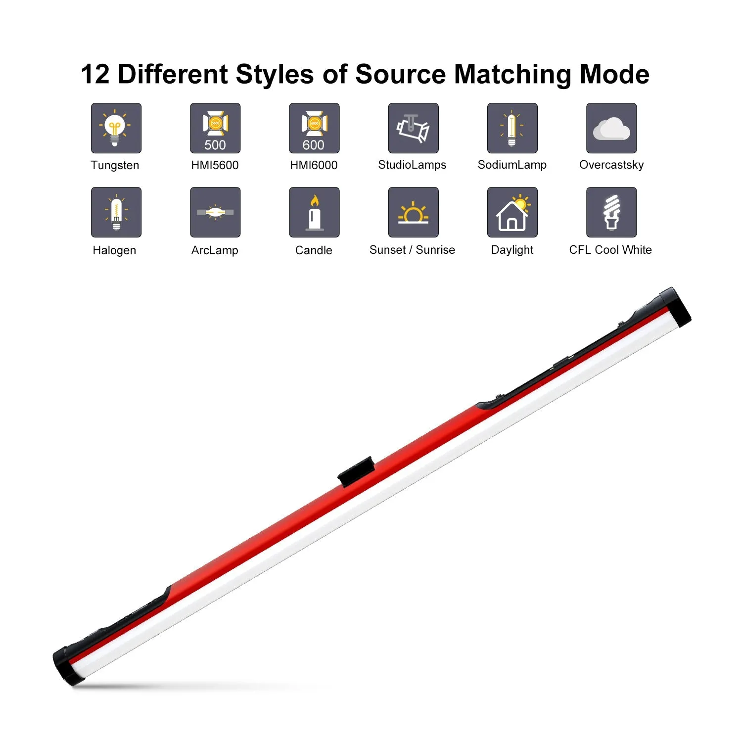 GVM BD45R RGB & Bi-color Colorful tube light