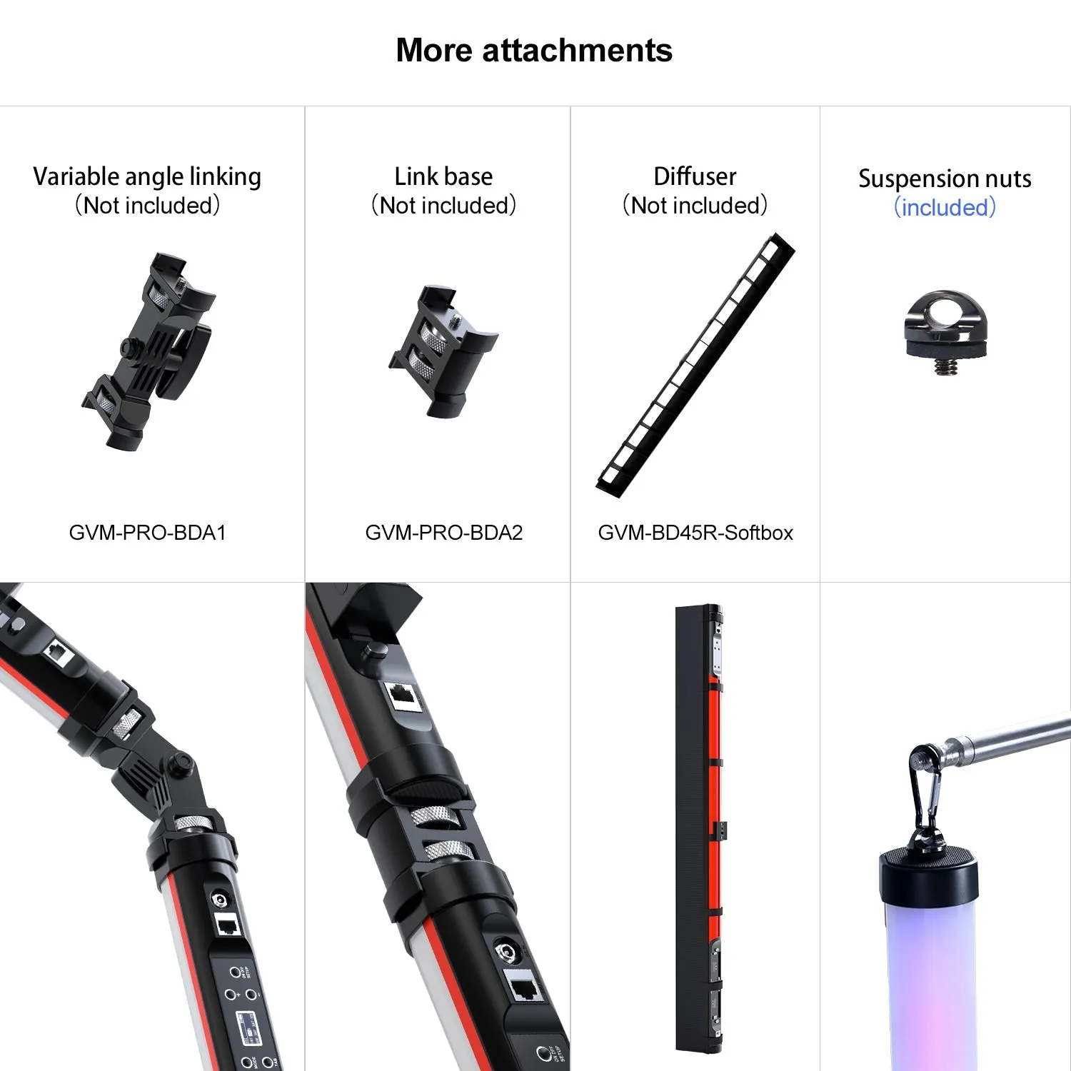 GVM BD45R RGB & Bi-color Colorful tube light