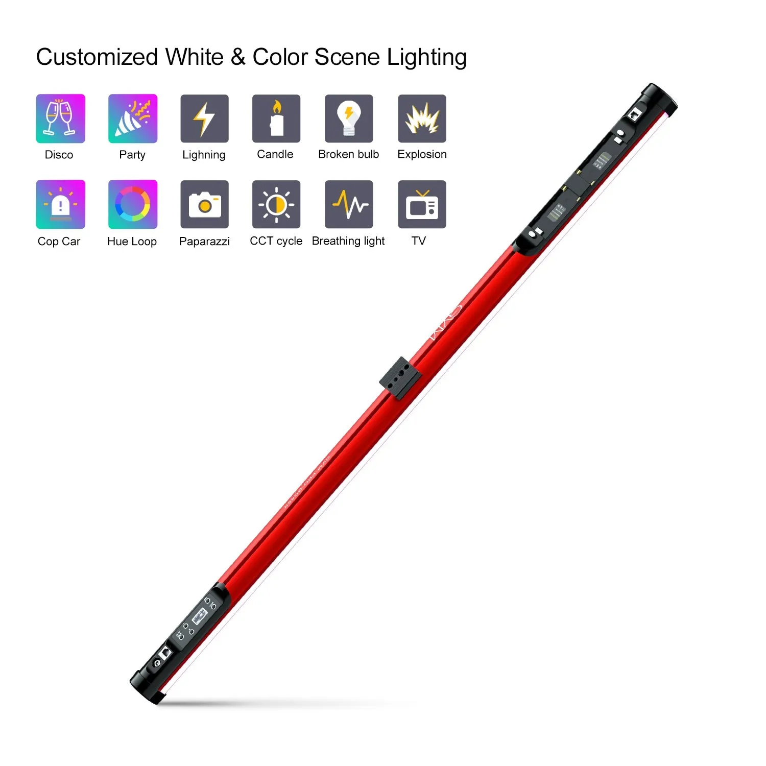 GVM BD45R RGB & Bi-color Colorful tube light