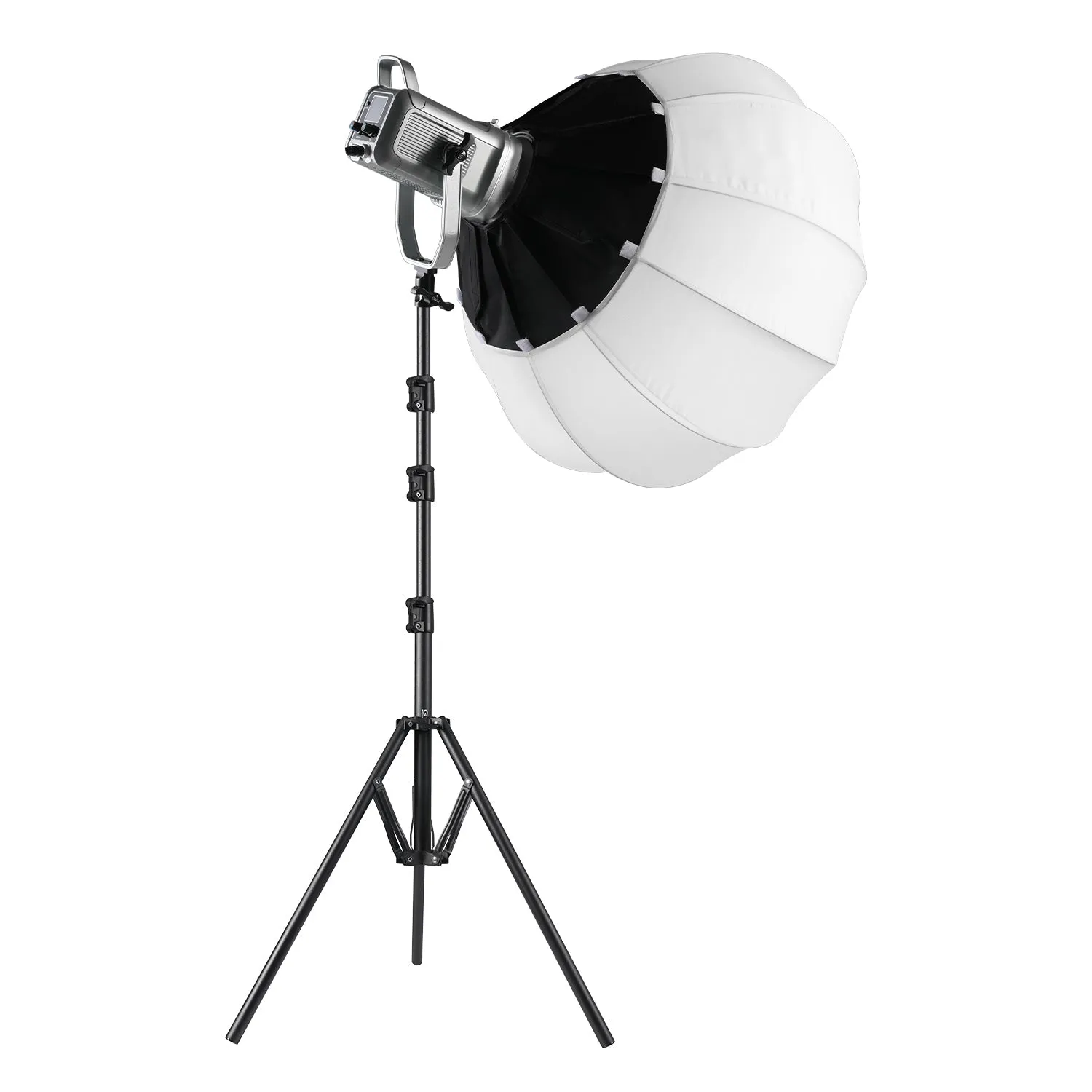 GVM PR150D 150W High Power LED Spotlight Bi-Color Studio Lighting Kit with Lantern Softbox Light stand