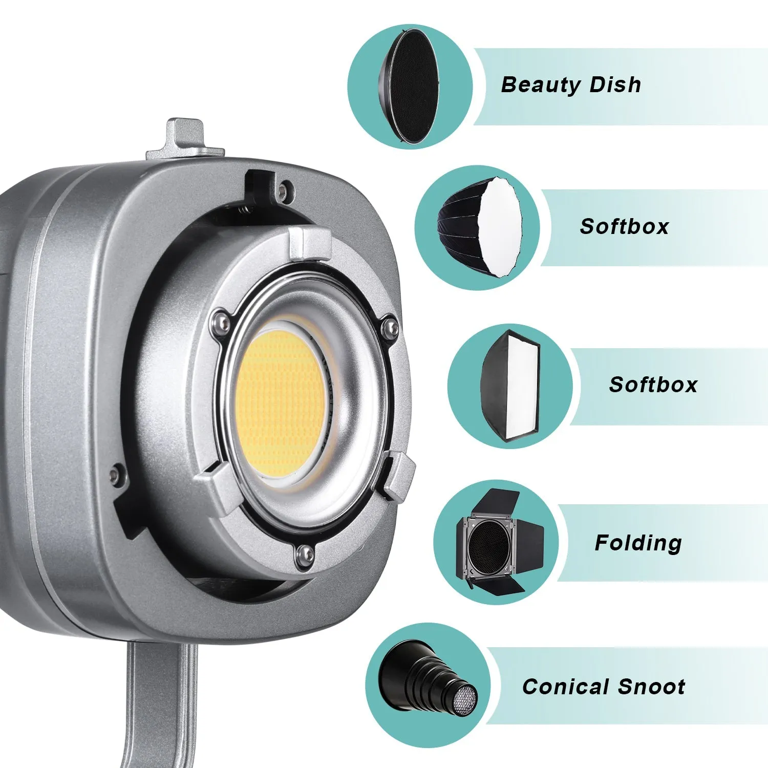 GVM PR150D 150W High Power LED Spotlight Bi-Color Studio Lighting Kit with Lantern Softbox Light stand