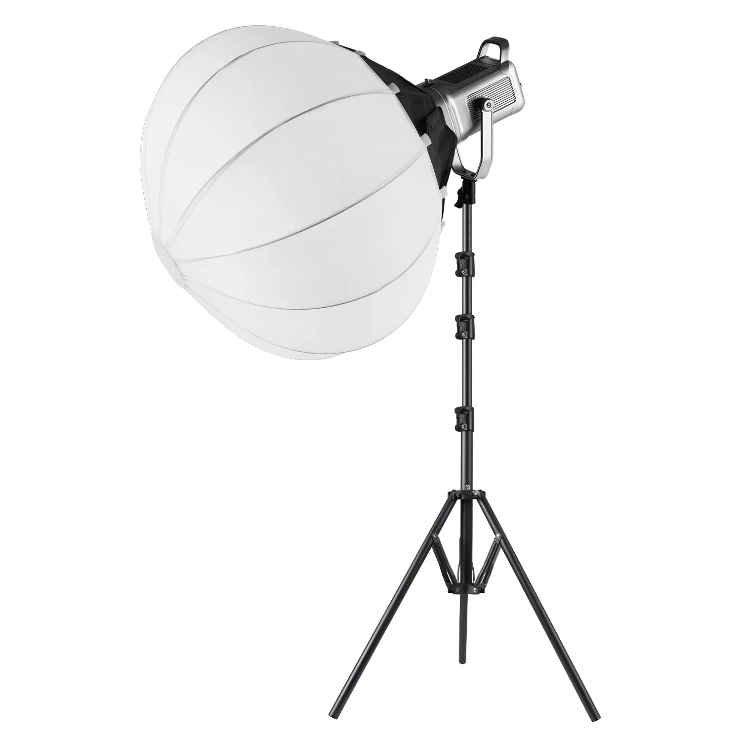 GVM PR150D 150W High Power LED Spotlight Bi-Color Studio Lighting Kit with Lantern Softbox Light stand