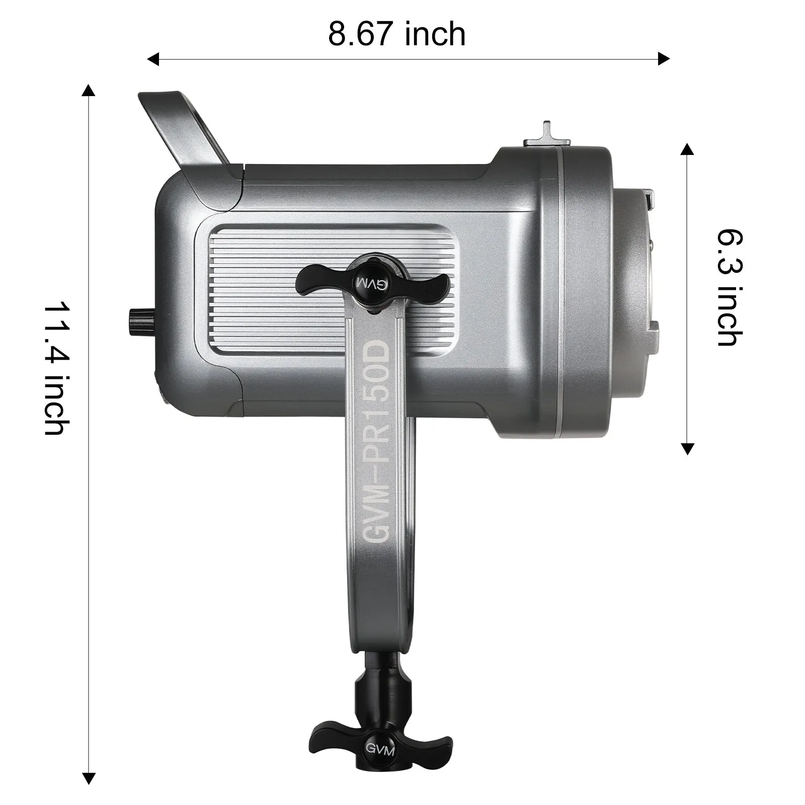 GVM PR150D 150W High Power LED Spotlight Bi-Color Studio Lighting Kit with Lantern Softbox Light stand