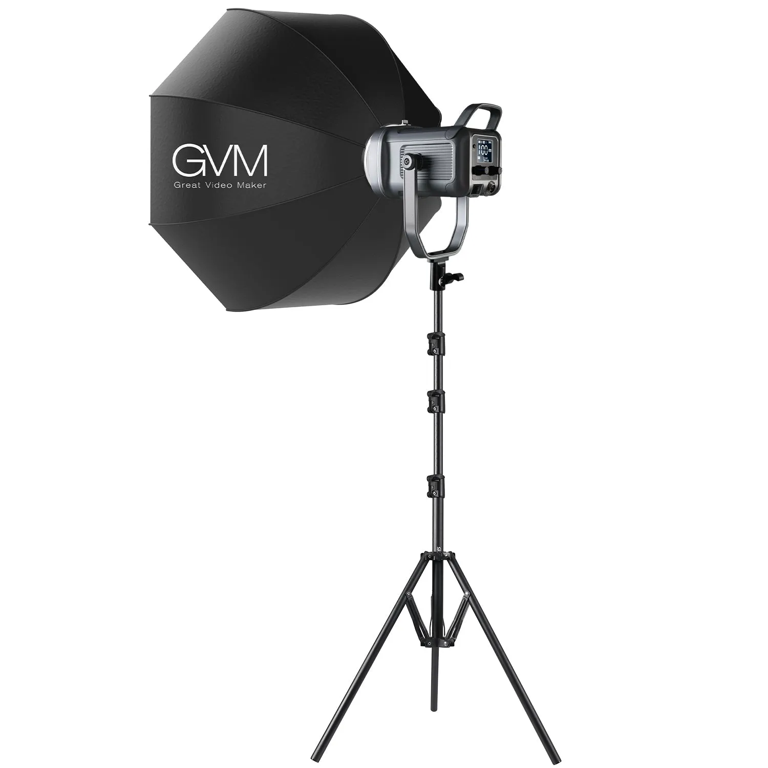 GVM PR150D 150W High Power LED Spotlight Bi-Color Studio Lighting Kit with Softbox