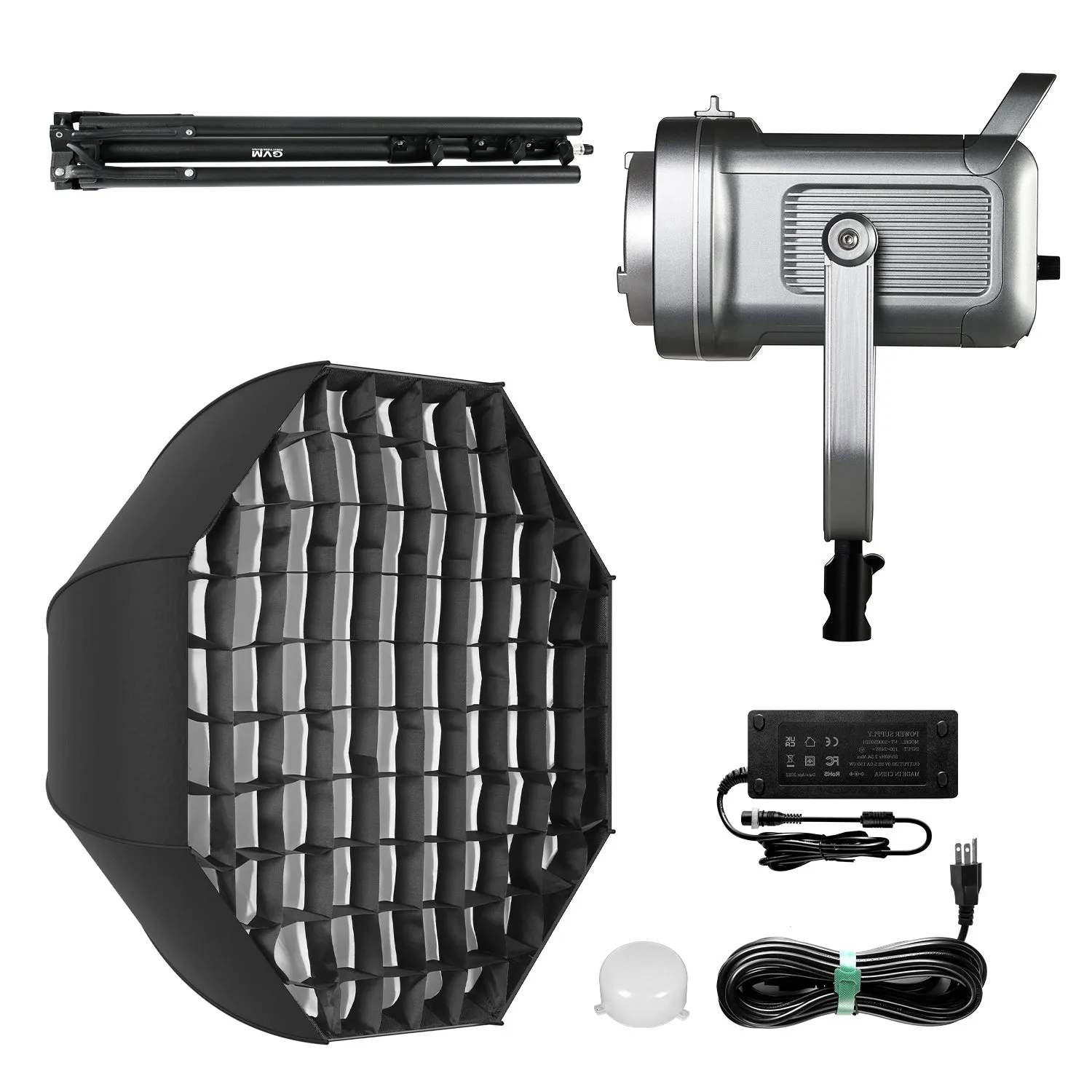 GVM PR150D 150W High Power LED Spotlight Bi-Color Studio Lighting Kit with Softbox