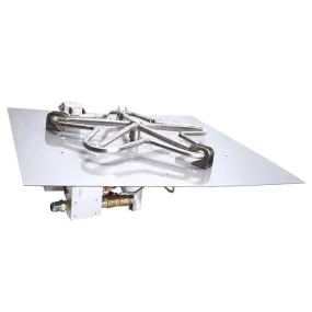 HPC Fire 30" Square Flat Pan Gas Fire Fit Insert 30FSSEI-SQ