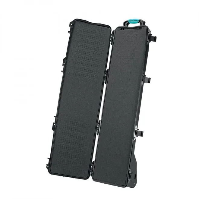 HPRC 6400W Resin Case 1128x335x285 mm Wheeled Black Grip with Blu Bassano Handle with Cubed Foam