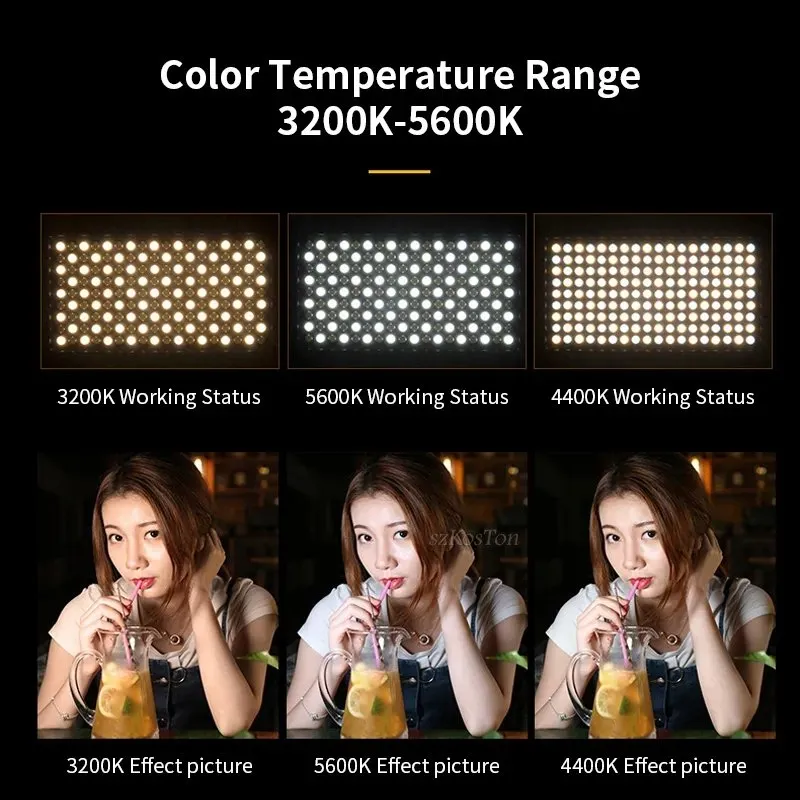 Hridz U800 LED Video Light Photo Studio Lamp AU Plug Photography Panel Lighting