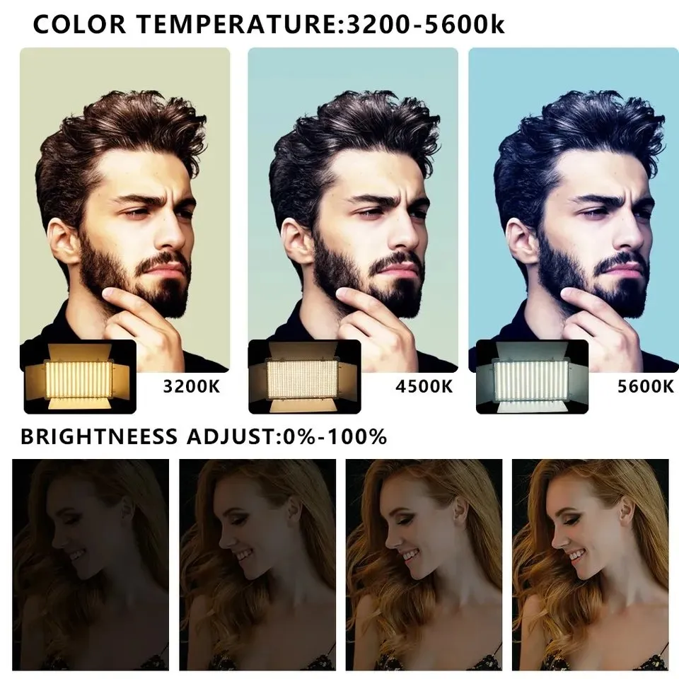 Hridz U800 LED Video Light Photo Studio Lamp AU Plug Photography Panel Lighting