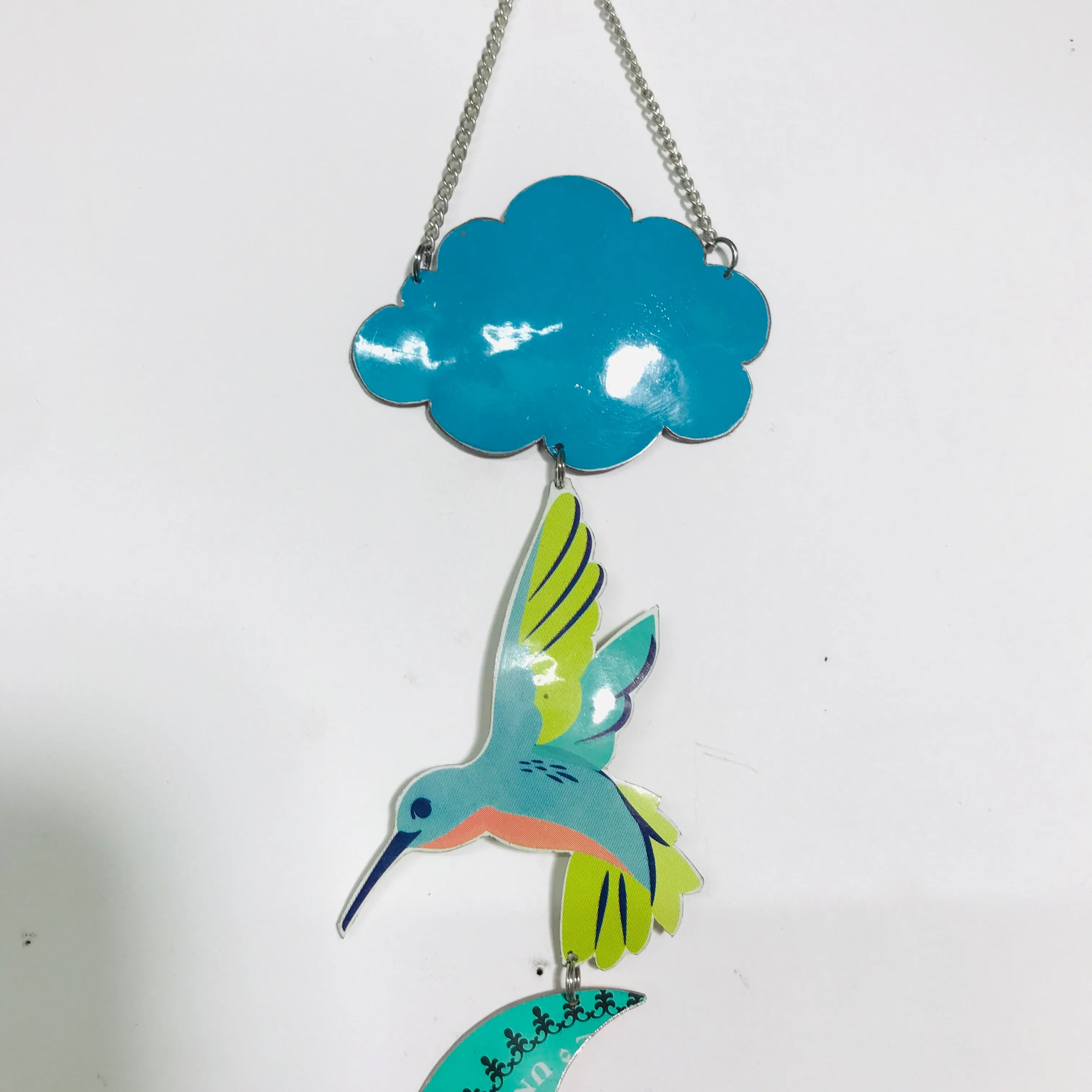 Hummingbird Green Protective Eye Talisman Wall Hanging
