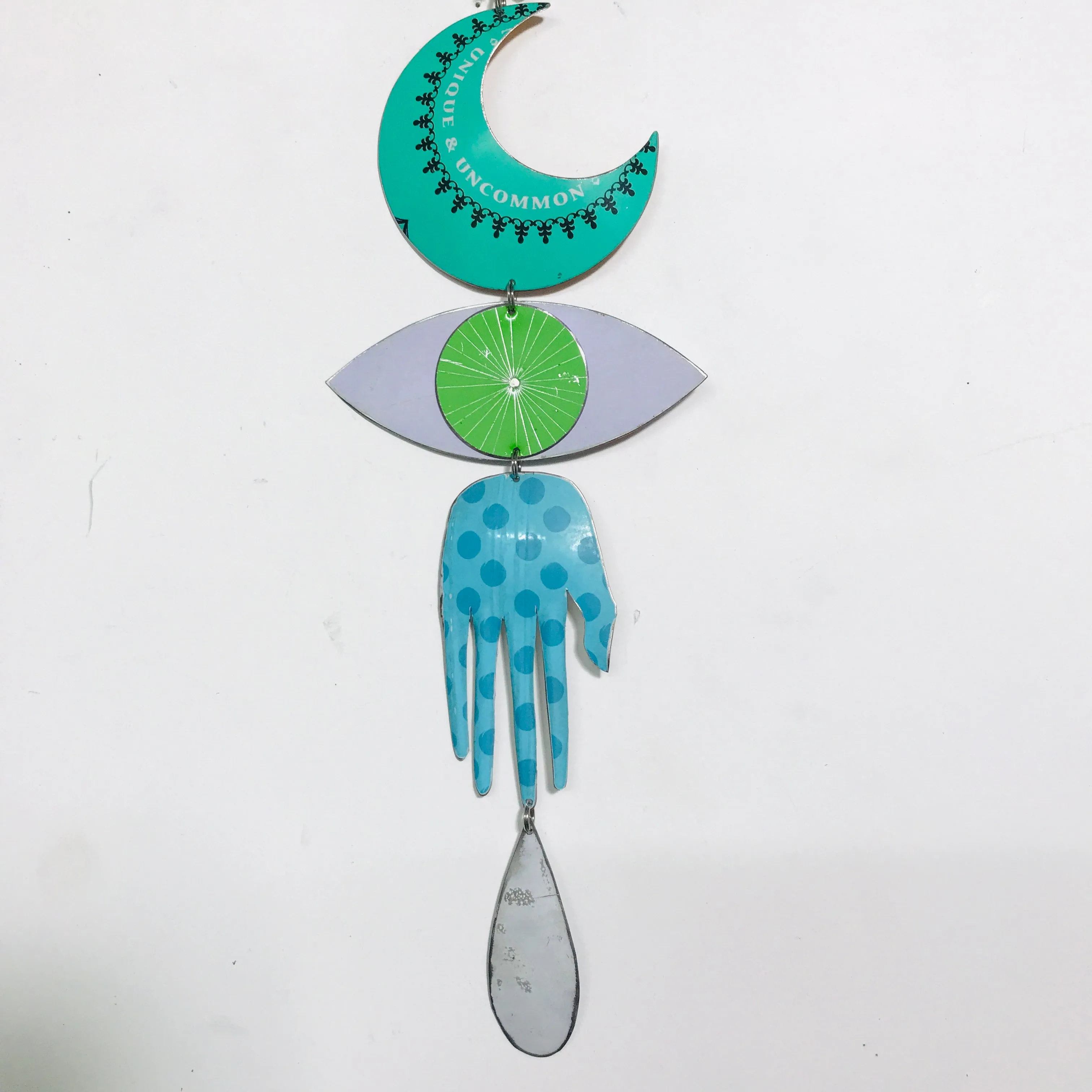 Hummingbird Green Protective Eye Talisman Wall Hanging