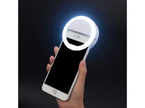 iHip Clip-on Selfie Ring Light Battery Operated with 18LED for Smart Phone Camera Round Shape