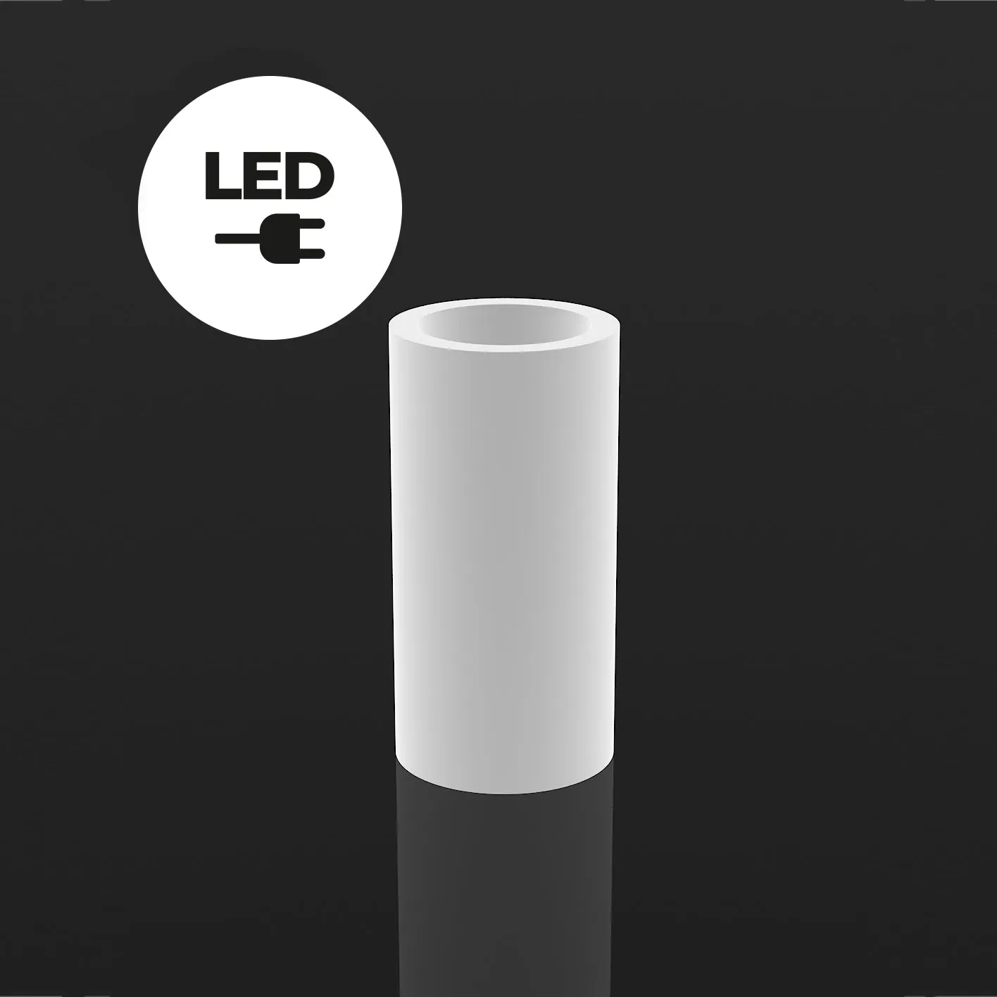 Illuminated Cylinder Planter