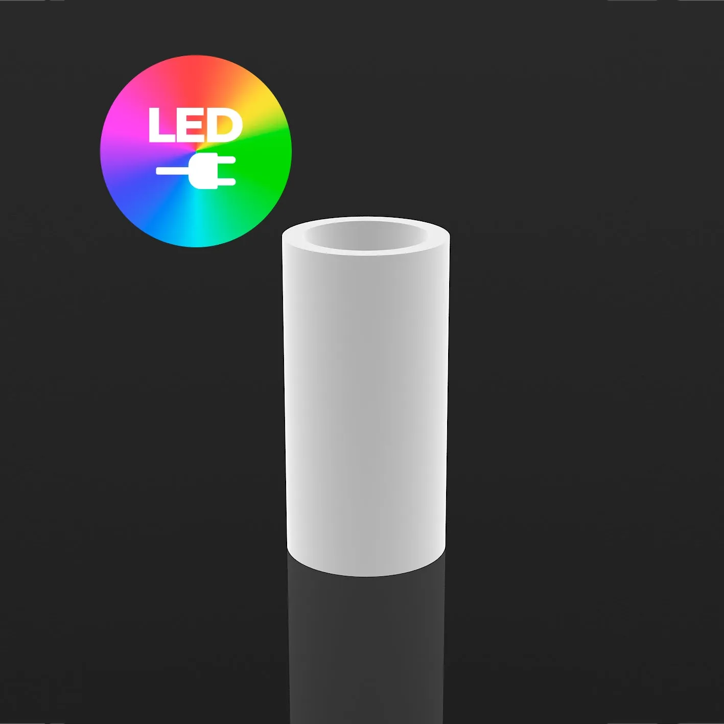 Illuminated Cylinder Planter