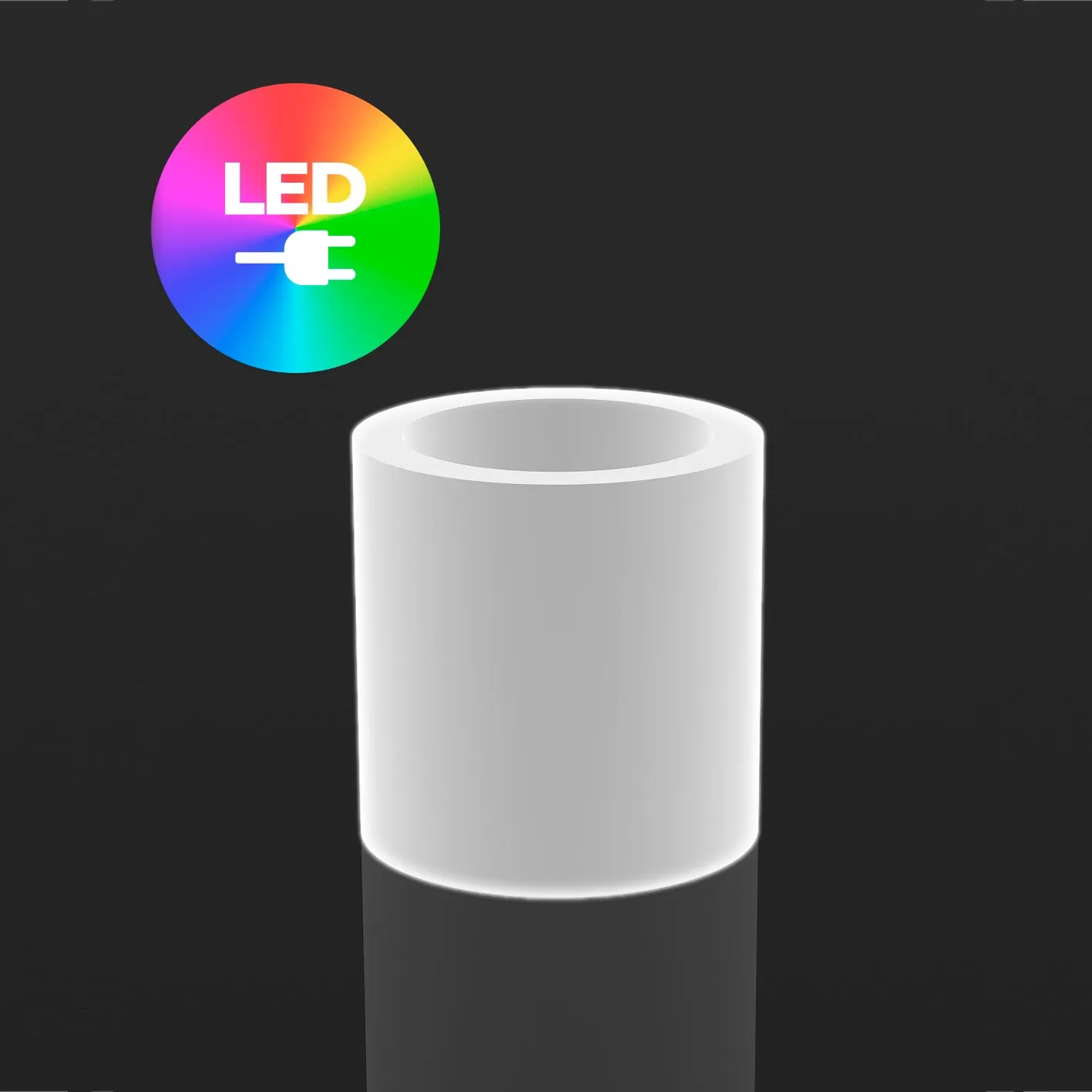 Illuminated Cylinder Planter