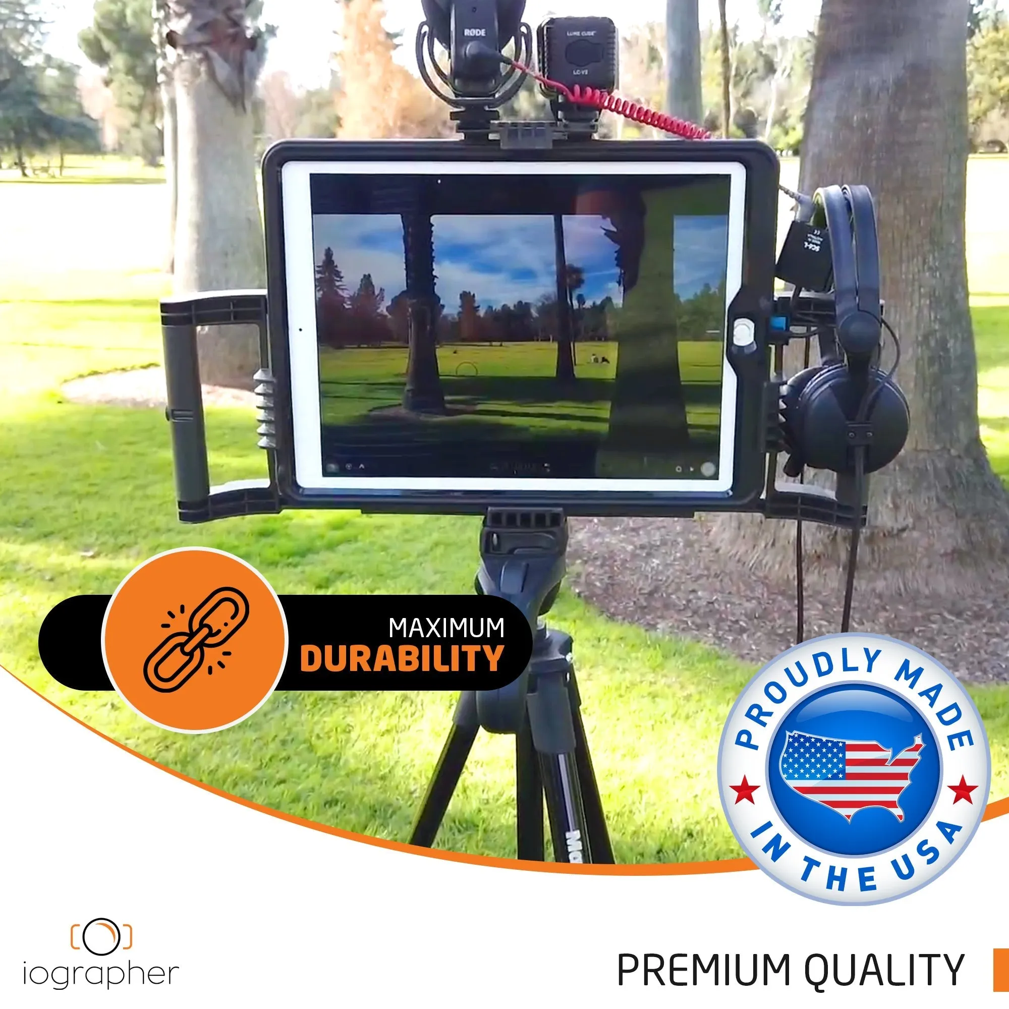 iOgrapher Multi Pro Case for iPad Pro 12.9, Pro 11, Air 4th and 5th Gen - 2X Telephoto Lens