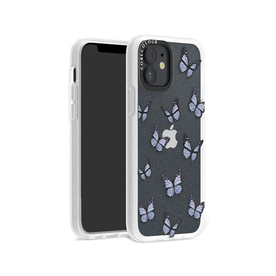 iPhone 12 Butterfly Kiss Glitter Phone Case Magsafe Compatible