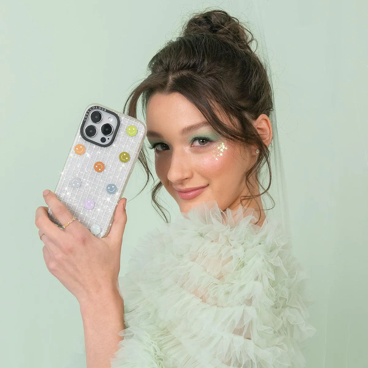 iPhone 12 School's Out! Smile! Glitter Phone Case