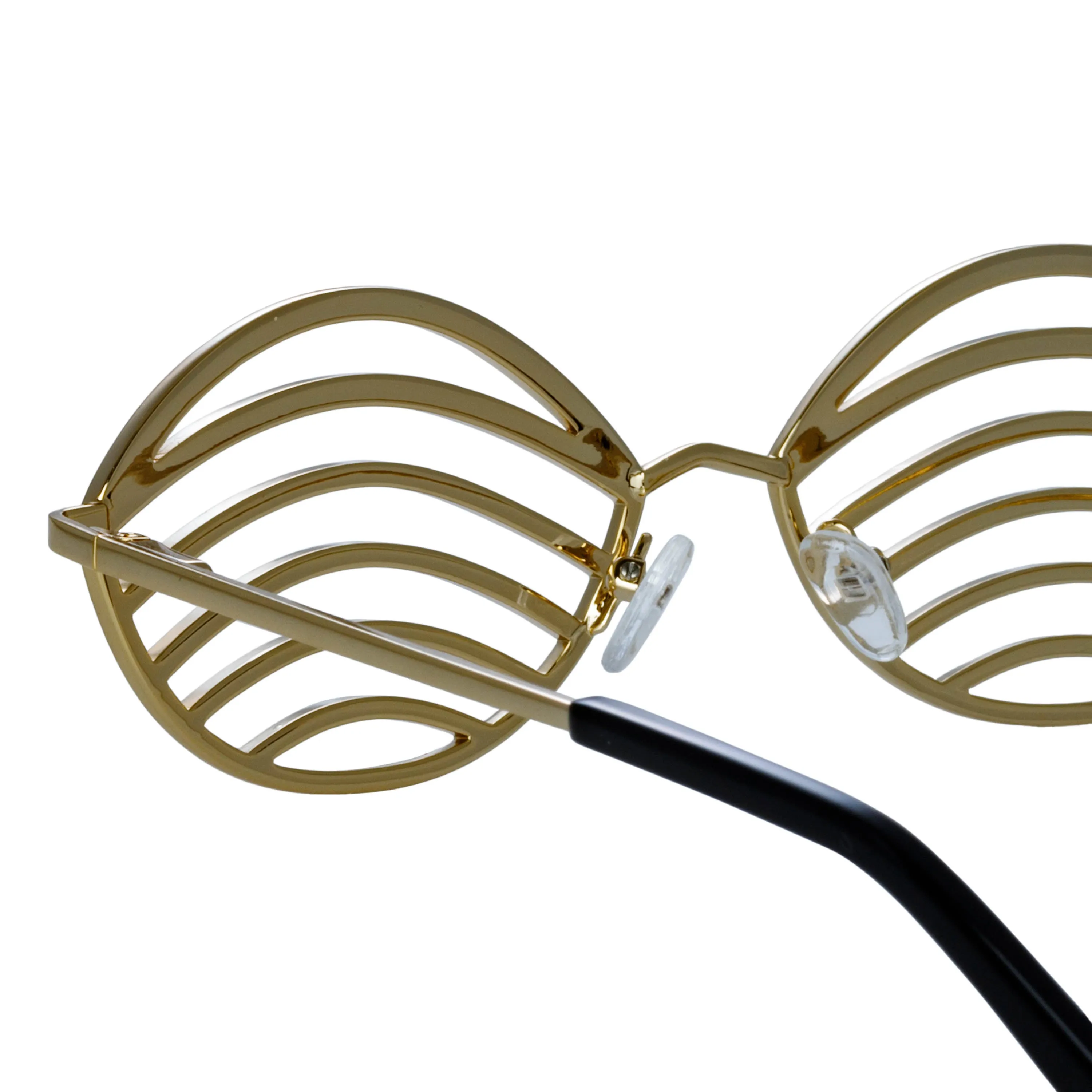 'IT Girl' with Crystals, Oversized Sunglasses in White   | NUE STUDIO x LINDA FARROW